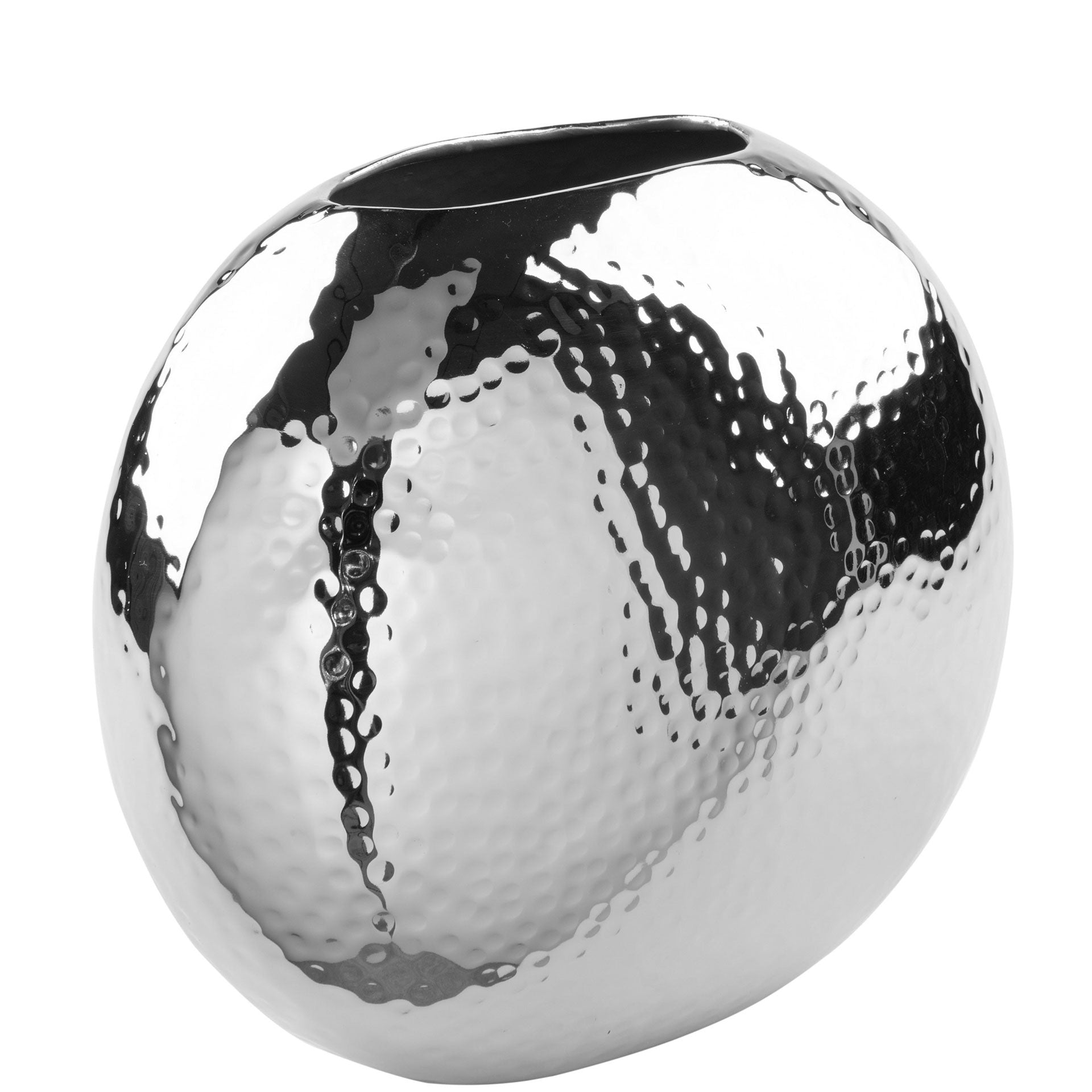 LUNA Vase silberfarben