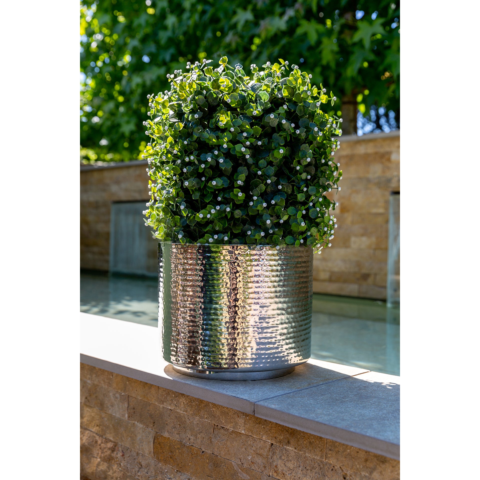 NOSSA Übertopf silberfarben