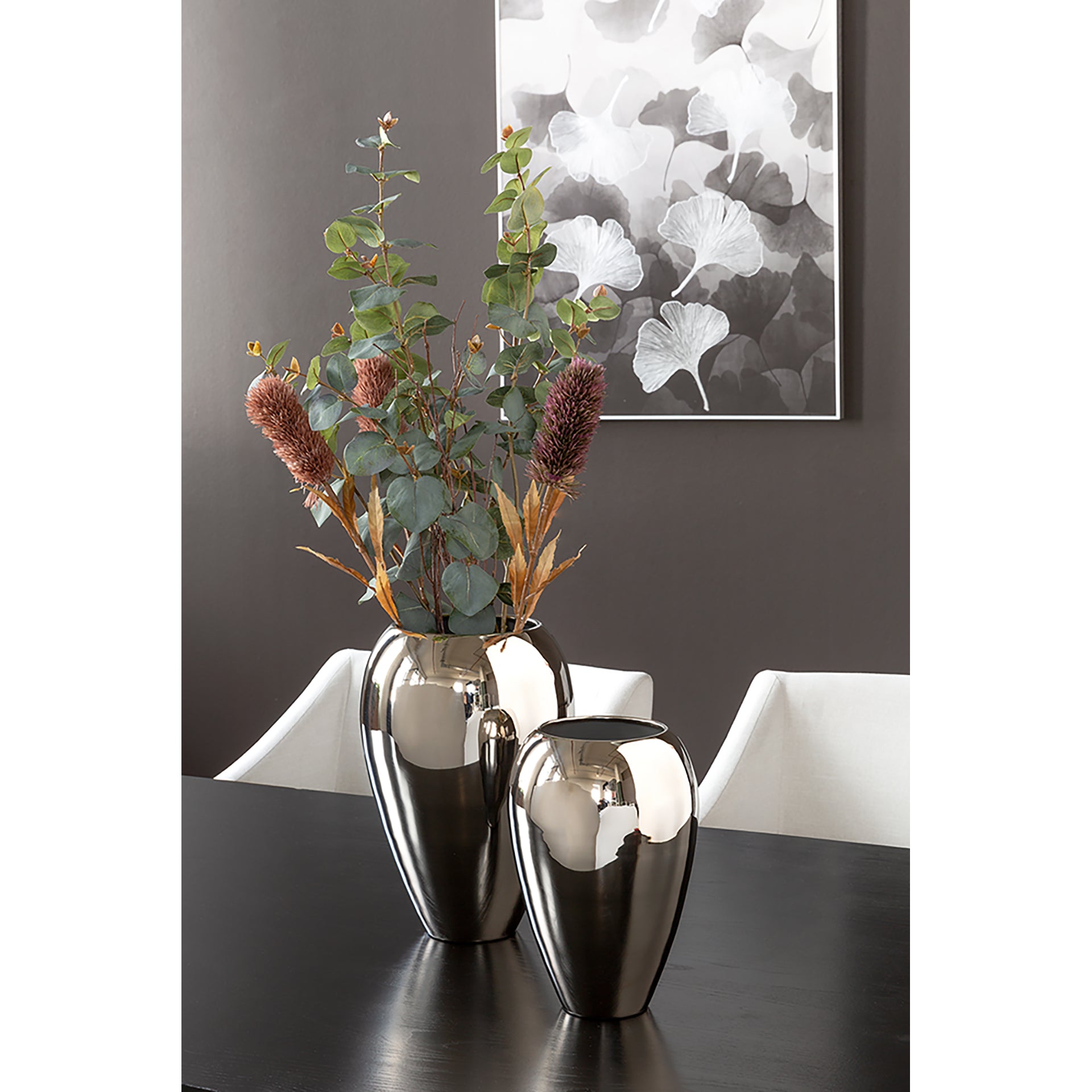 MALANA Vase silberfarben