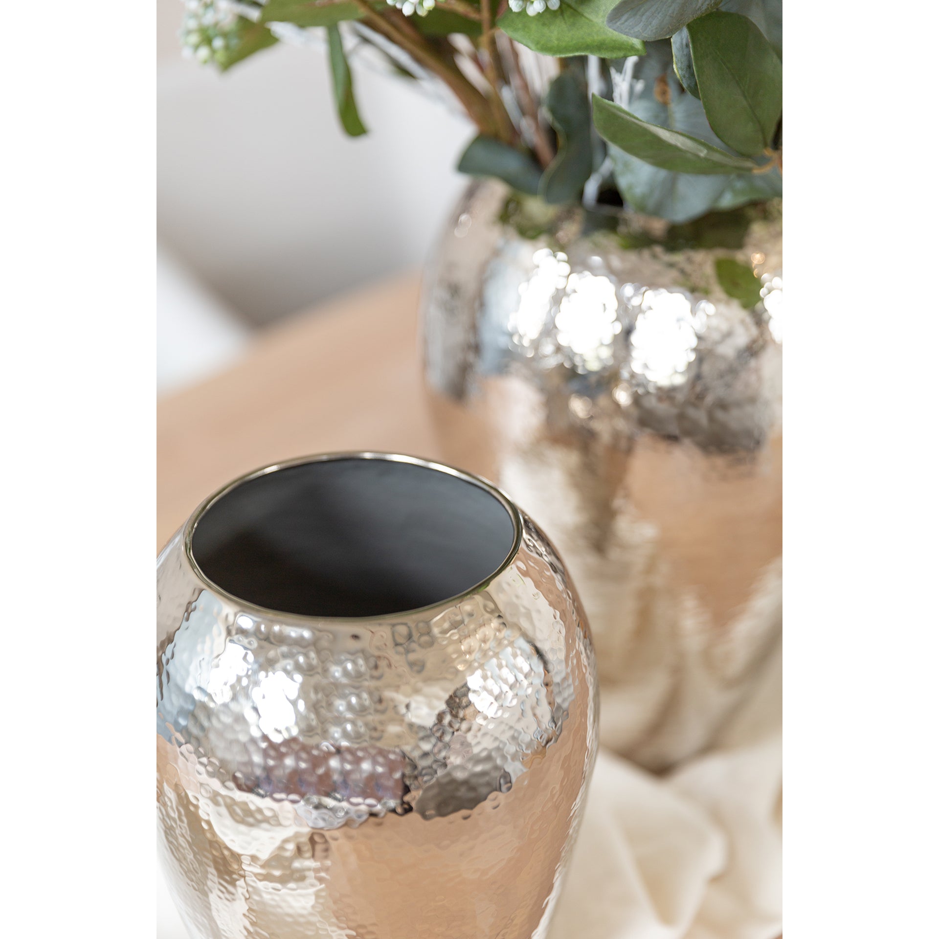 MALANA Vase silberfarben