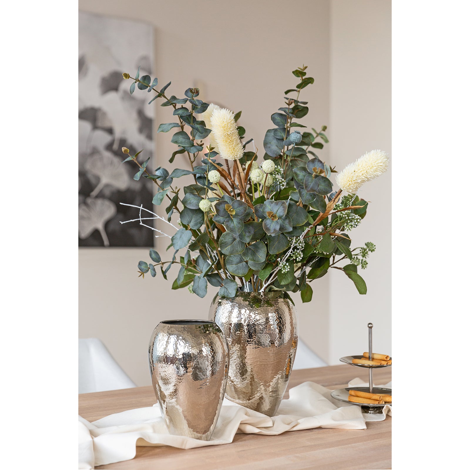 MALANA Vase silberfarben