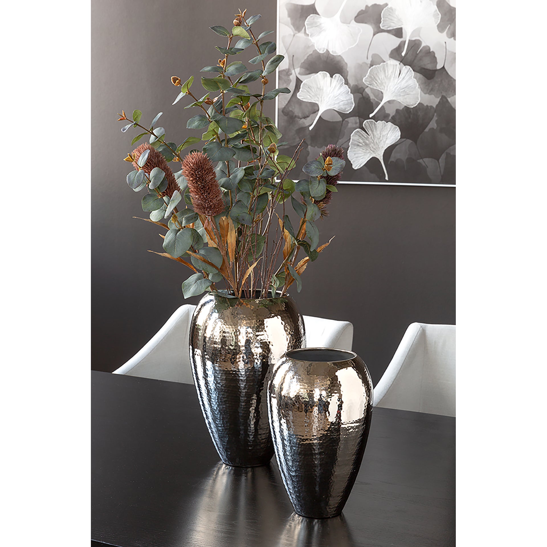 MALANA Vase silberfarben