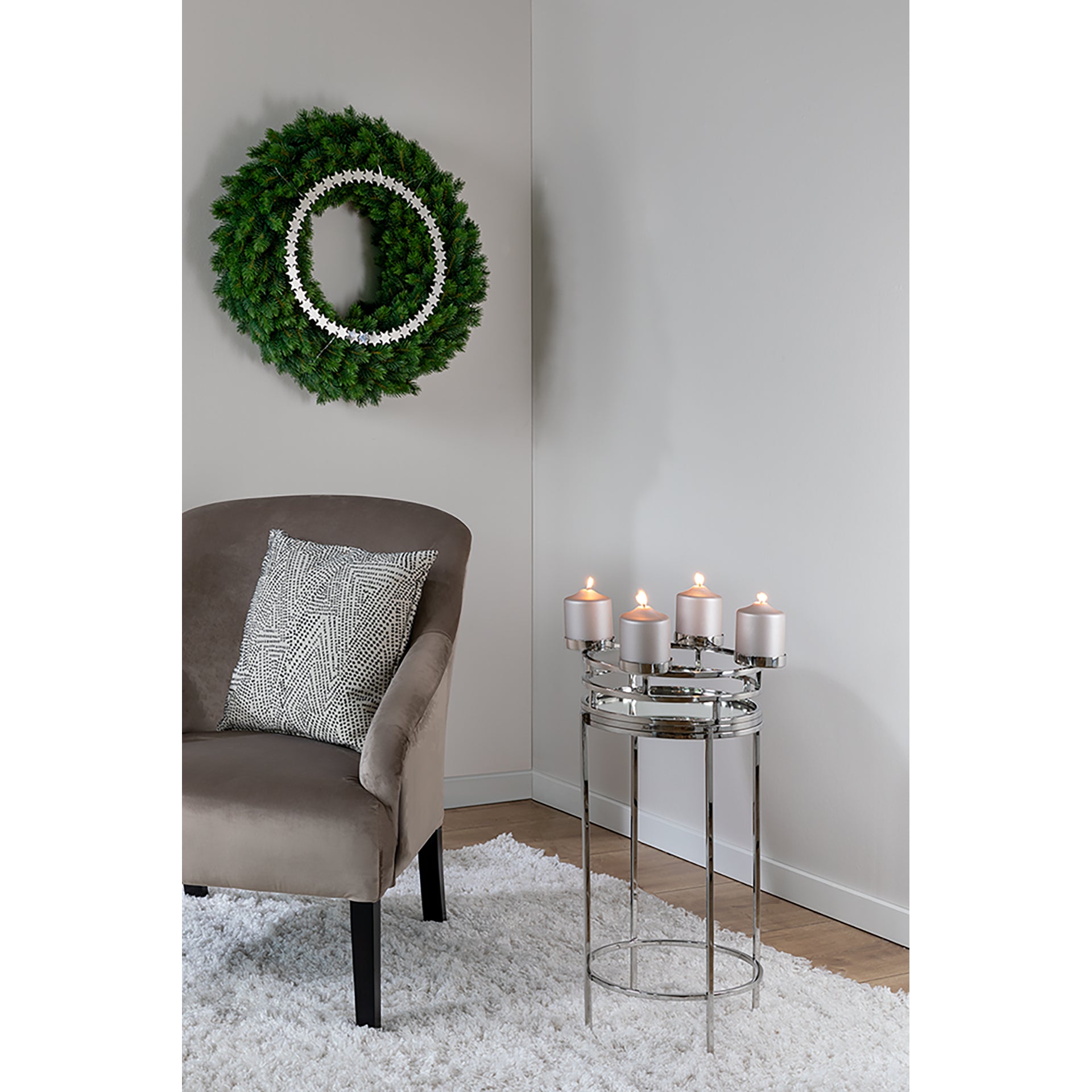 MODENA Kranz silberfarben