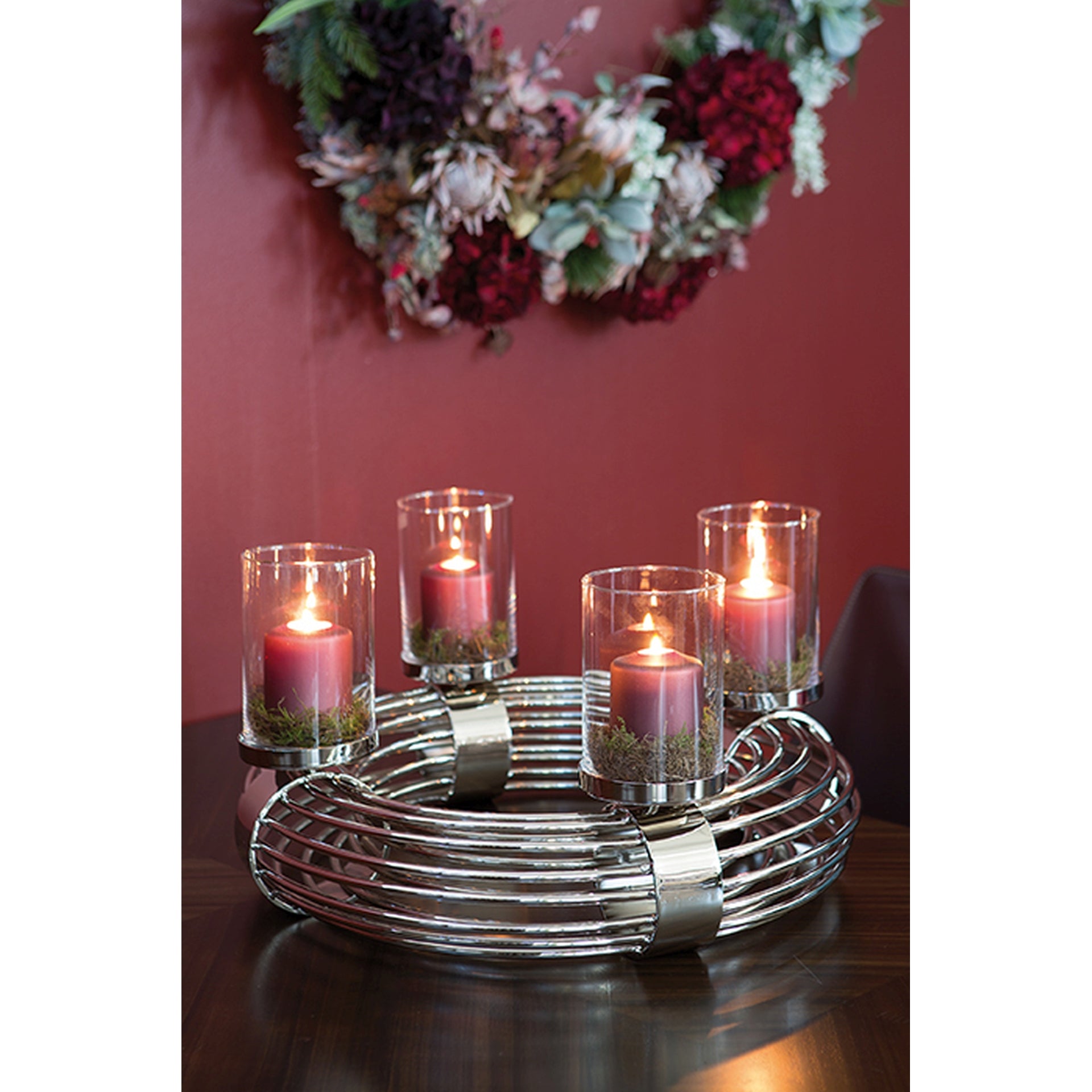 VENTURA Kranz silberfarben