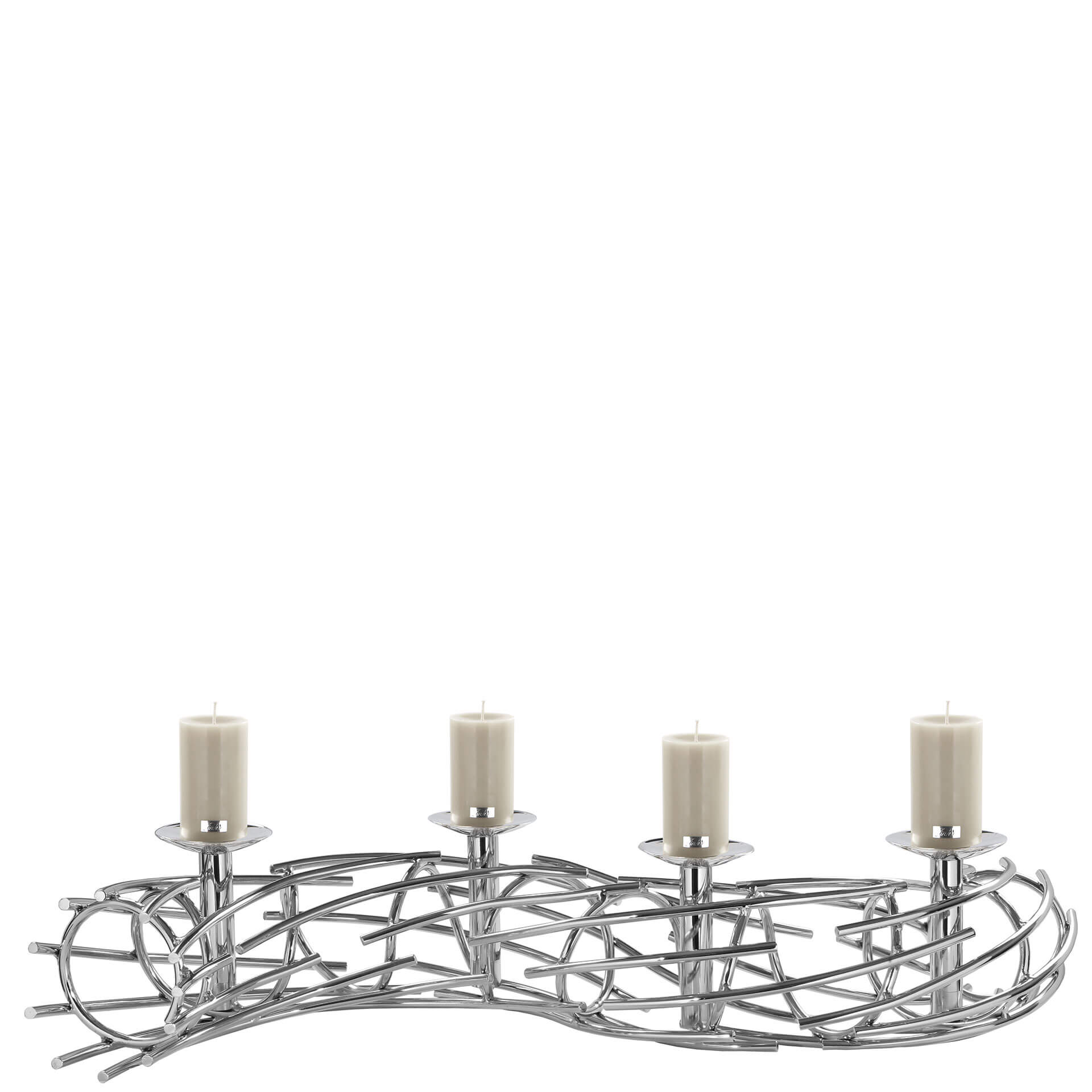 CORONA Kerzenleuchter silberfarben