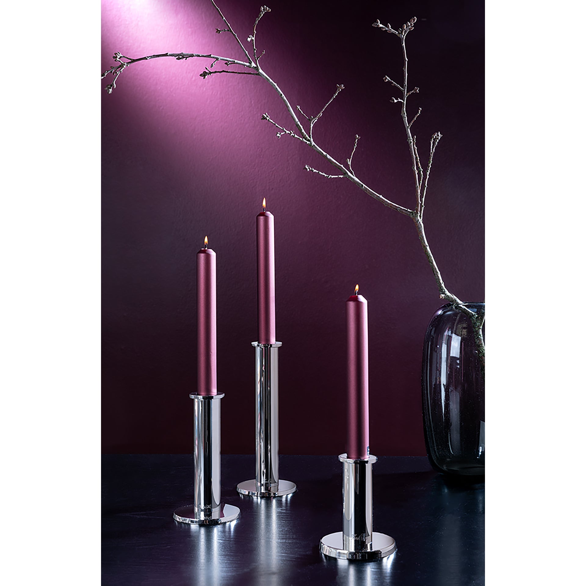 STRATO Leuchter silberfarben