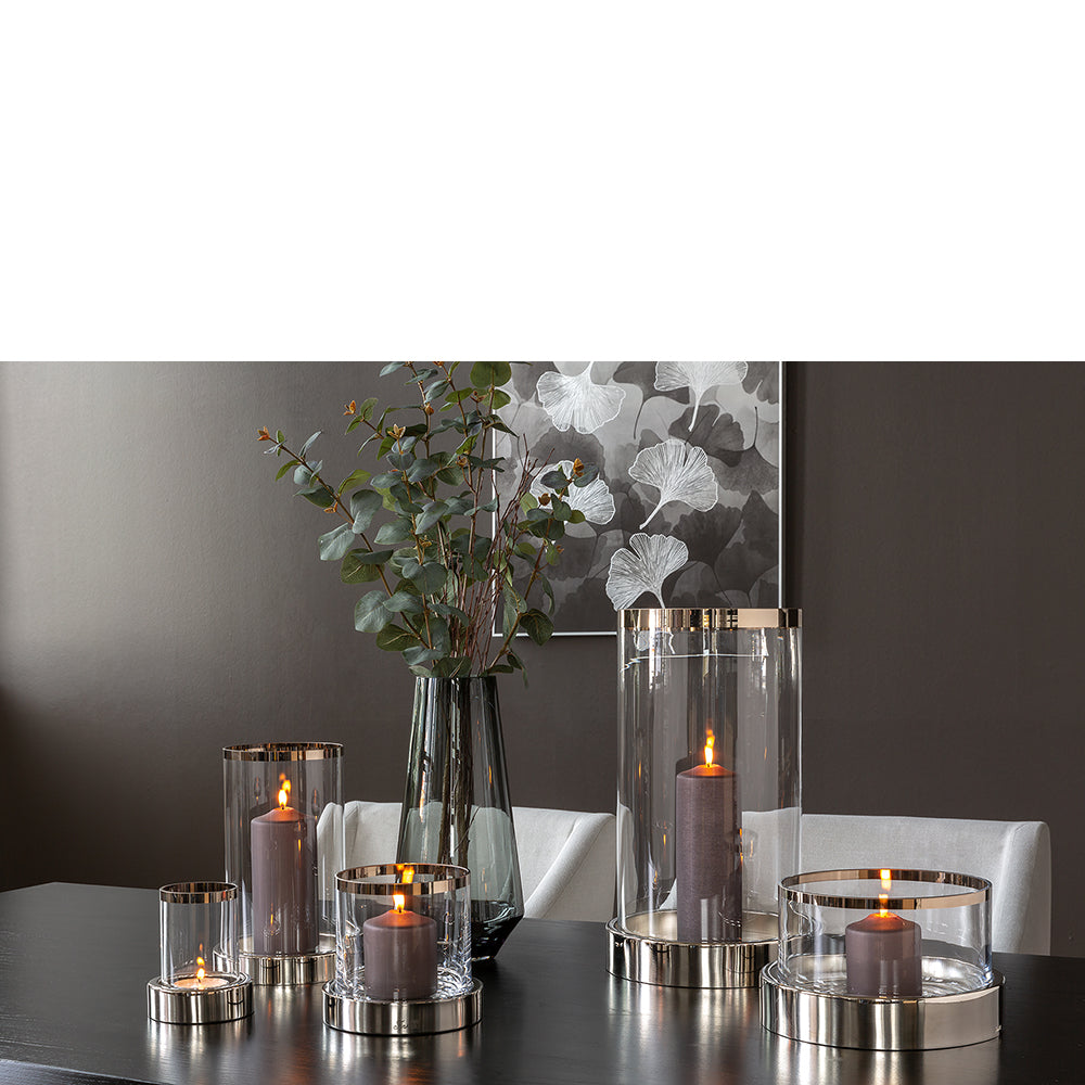 EMPIRE Windlicht silberfarben