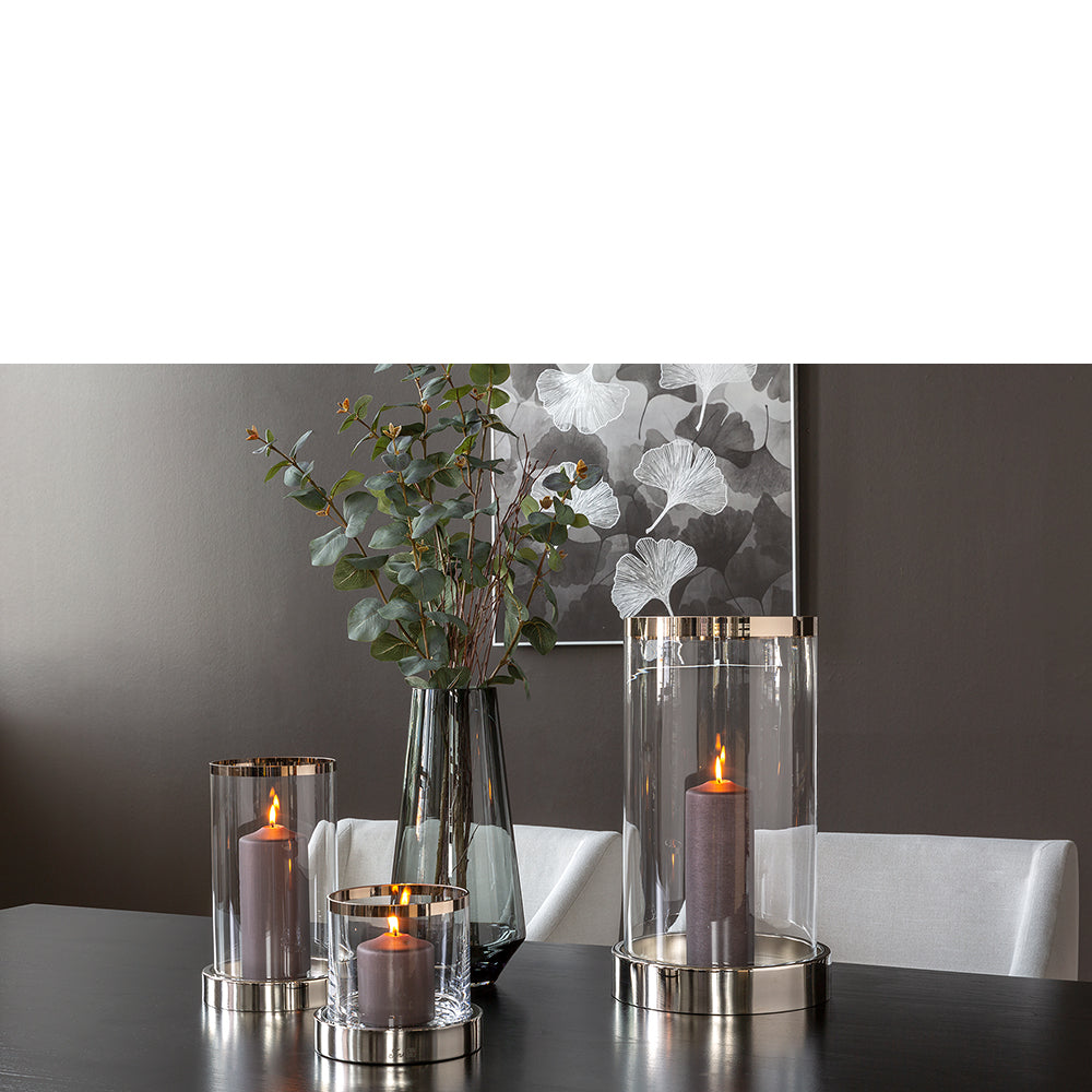 EMPIRE Windlicht silberfarben