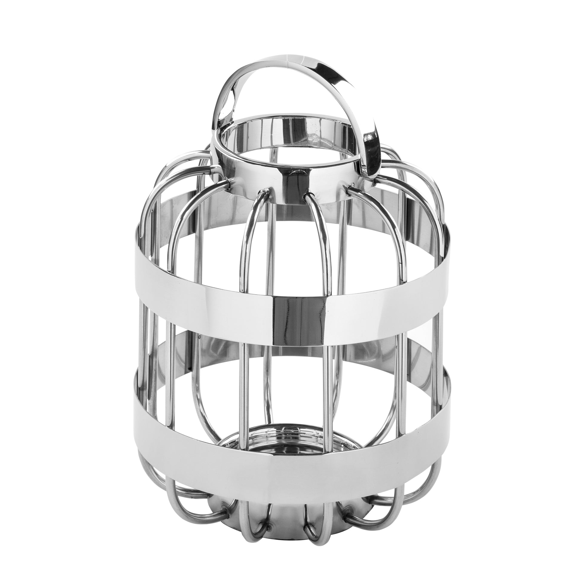 CAMERON Windlicht ohne Glas silberfarben