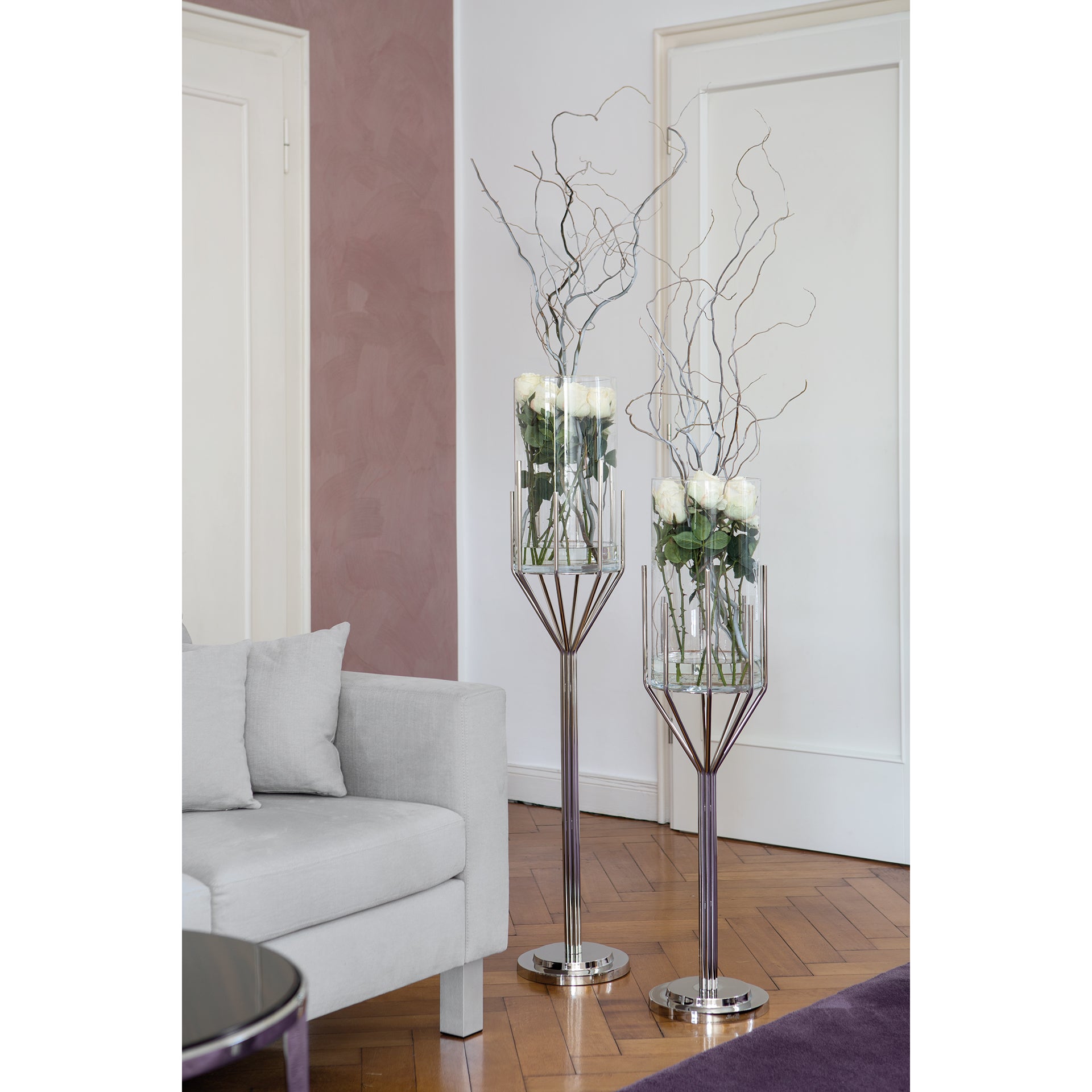 LUXOR Windlicht silberfarben