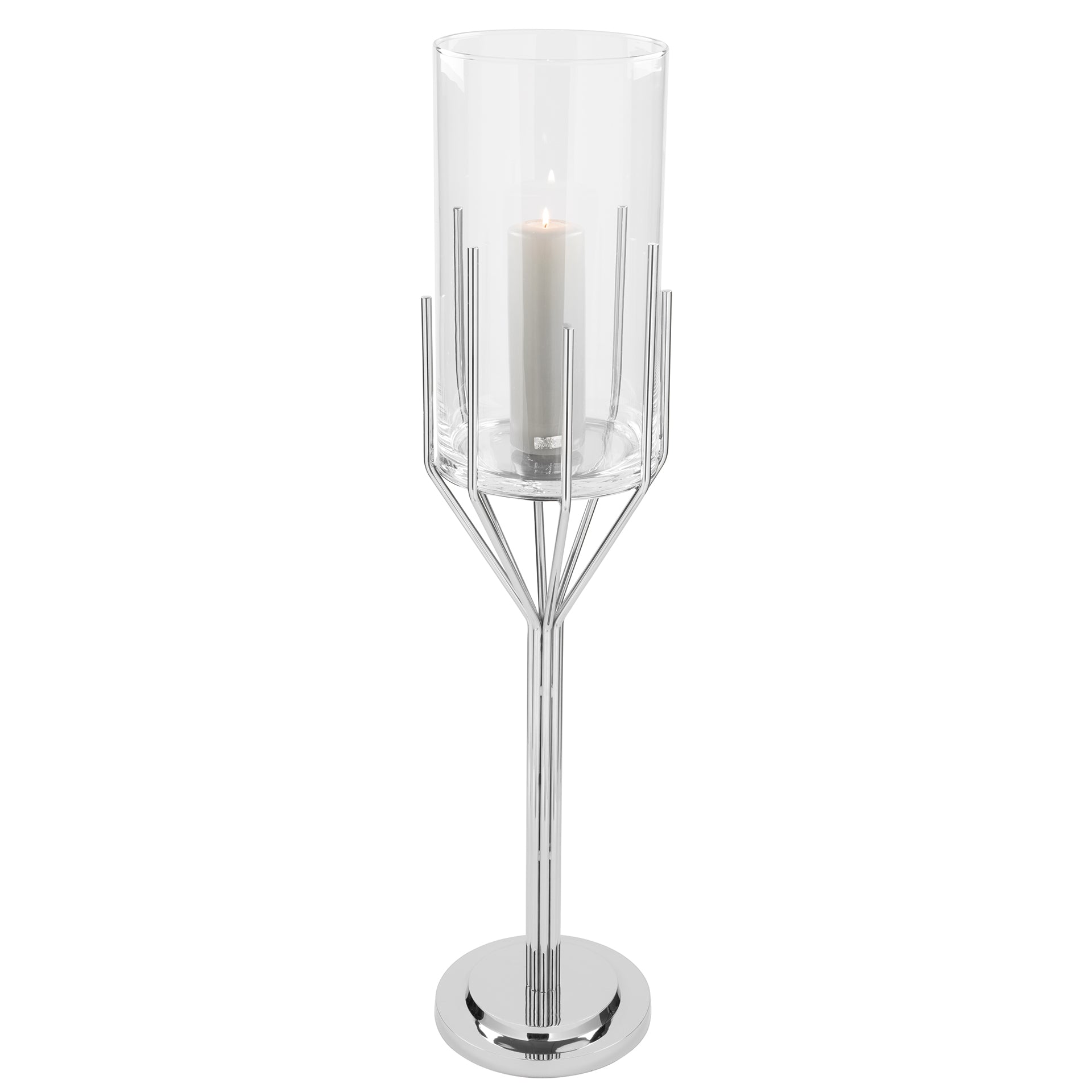 LUXOR Windlicht silberfarben