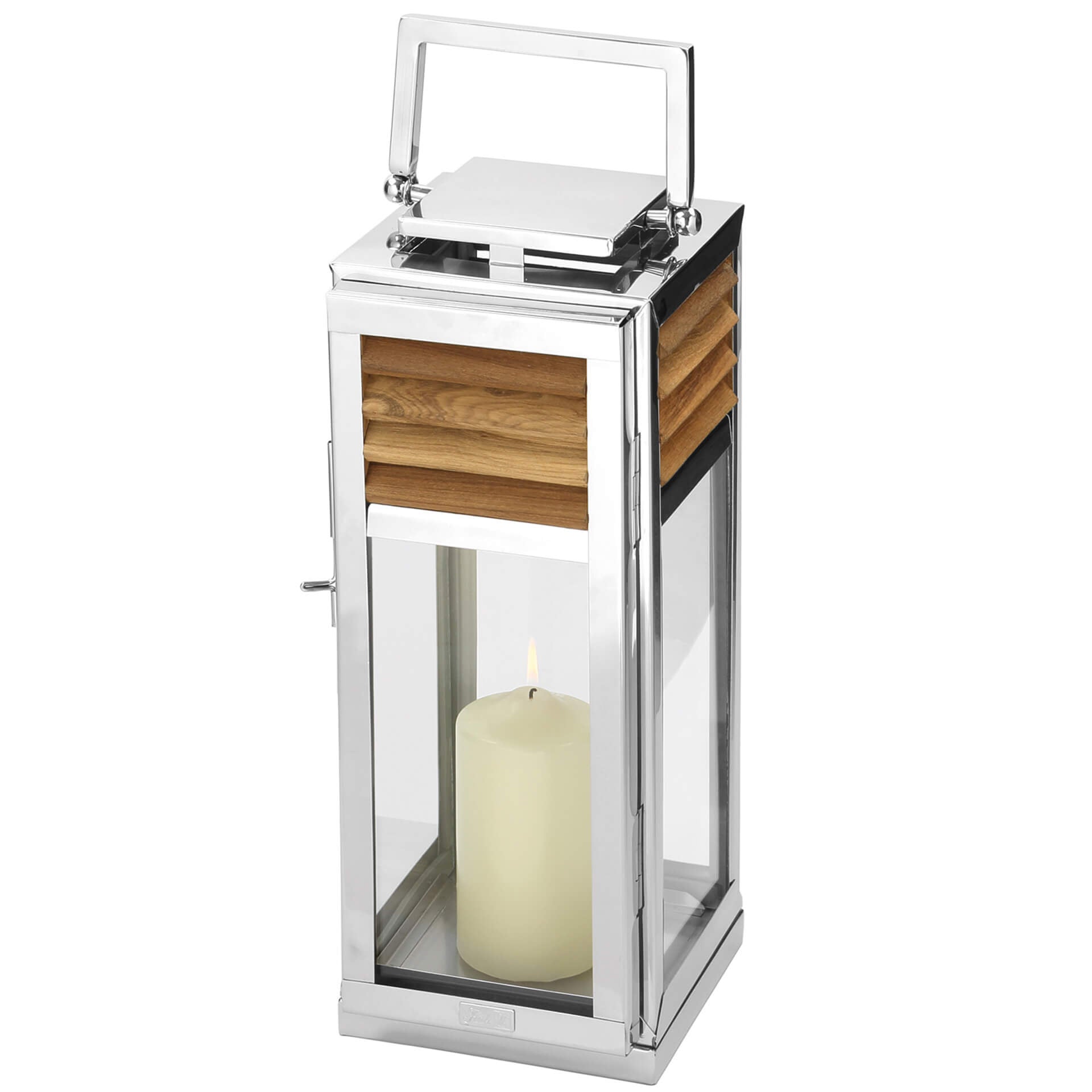 GENUA Laterne silberfarben