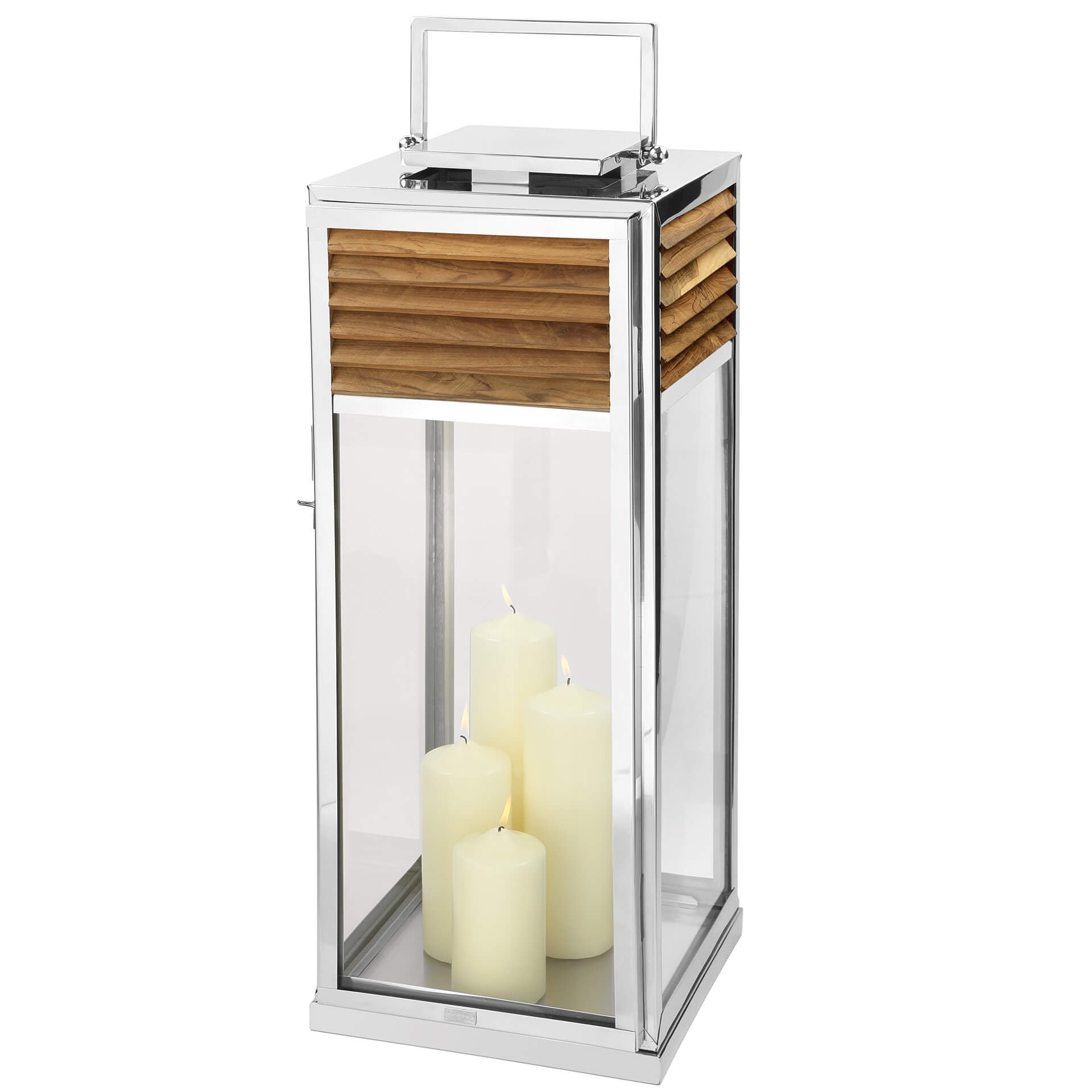 GENUA Laterne silberfarben