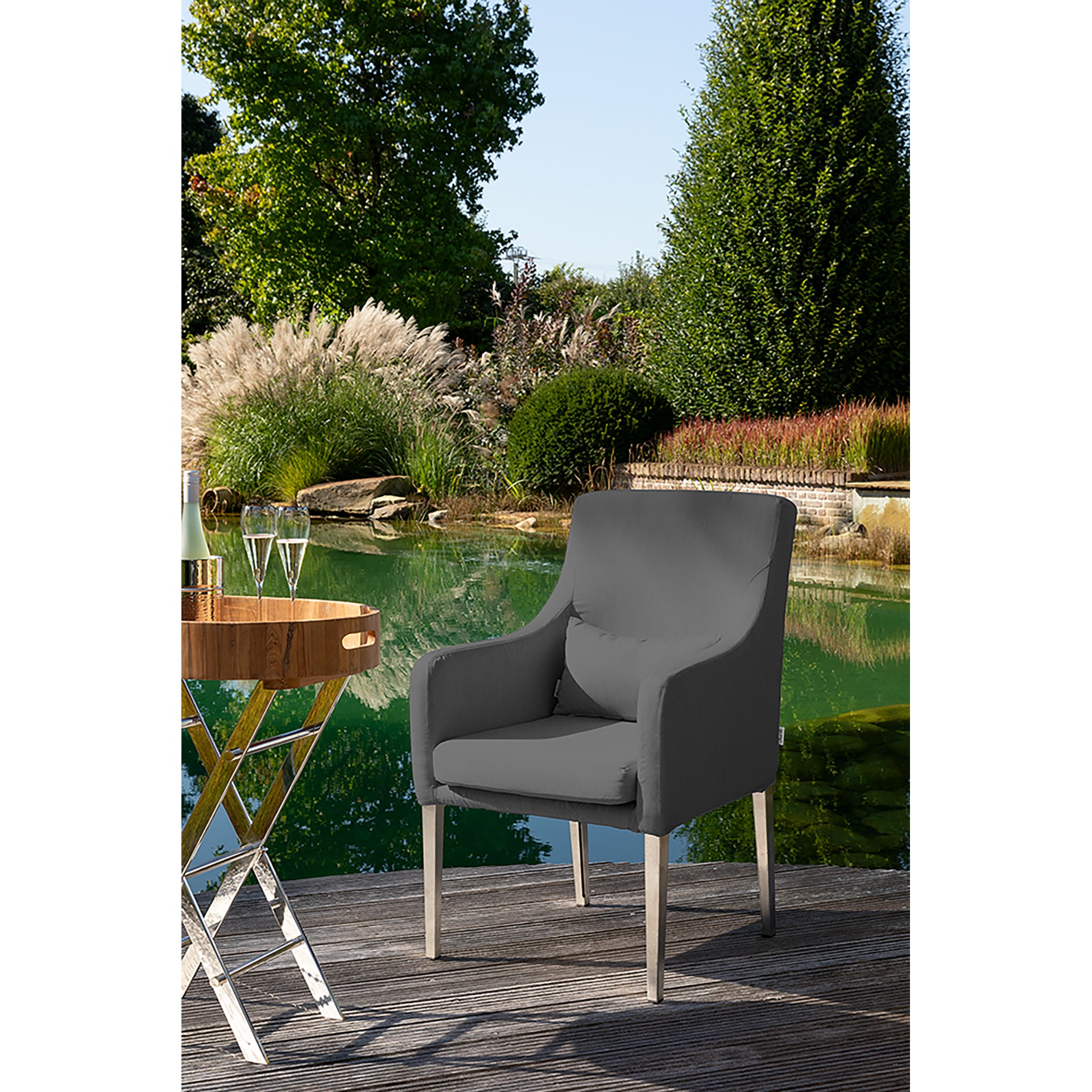 VIGO Komplettbezug kurz für Vigo Stuhl grau melange