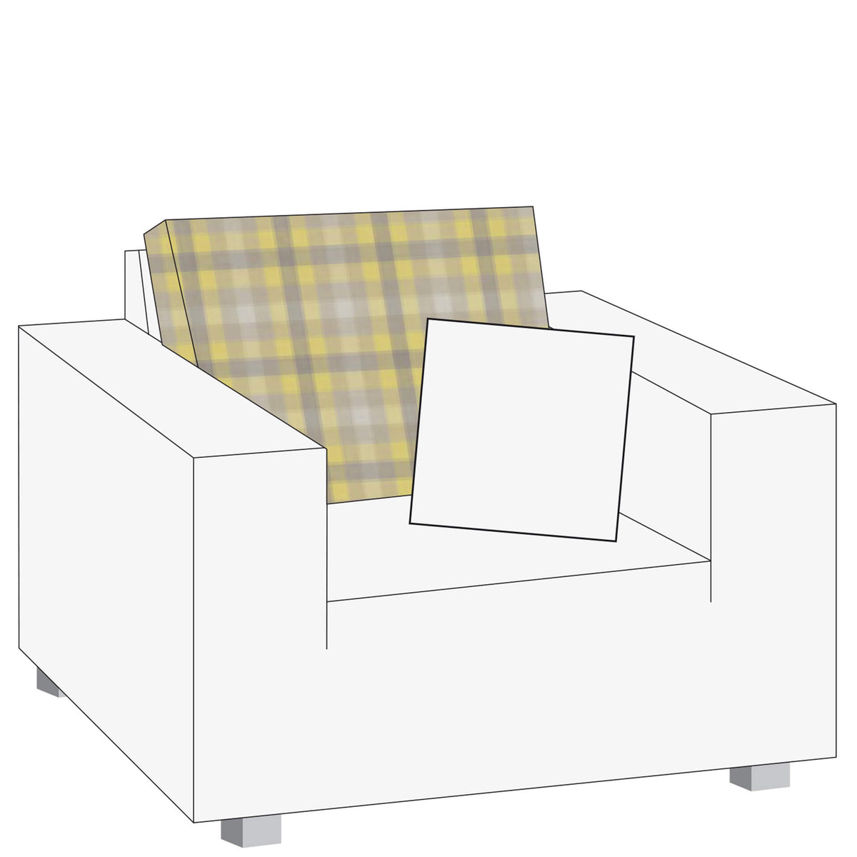 CARLO Sunbrella Rückenkissenbezug lemon