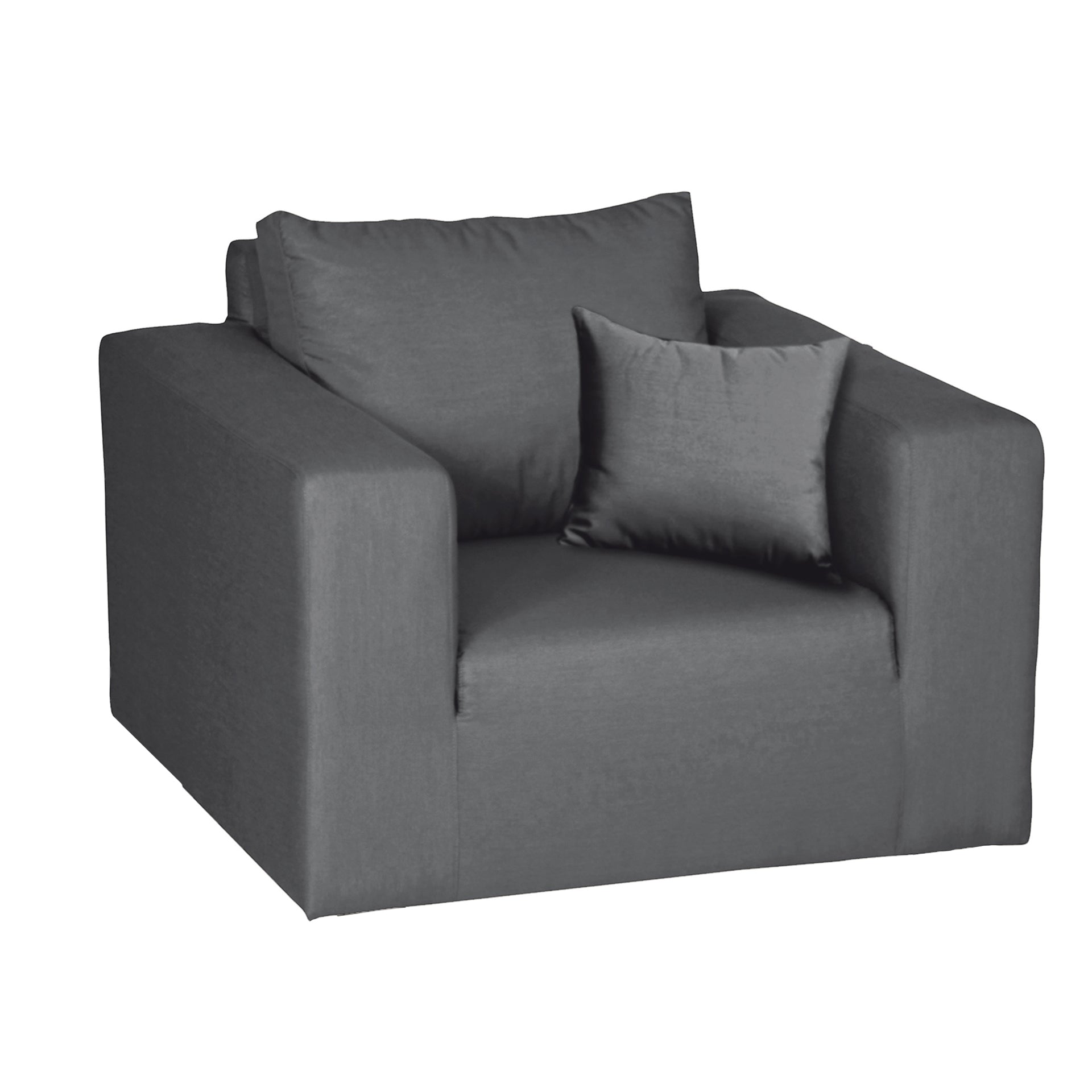 CARLO Komplettbezug für 1 - Sitzer grau melange