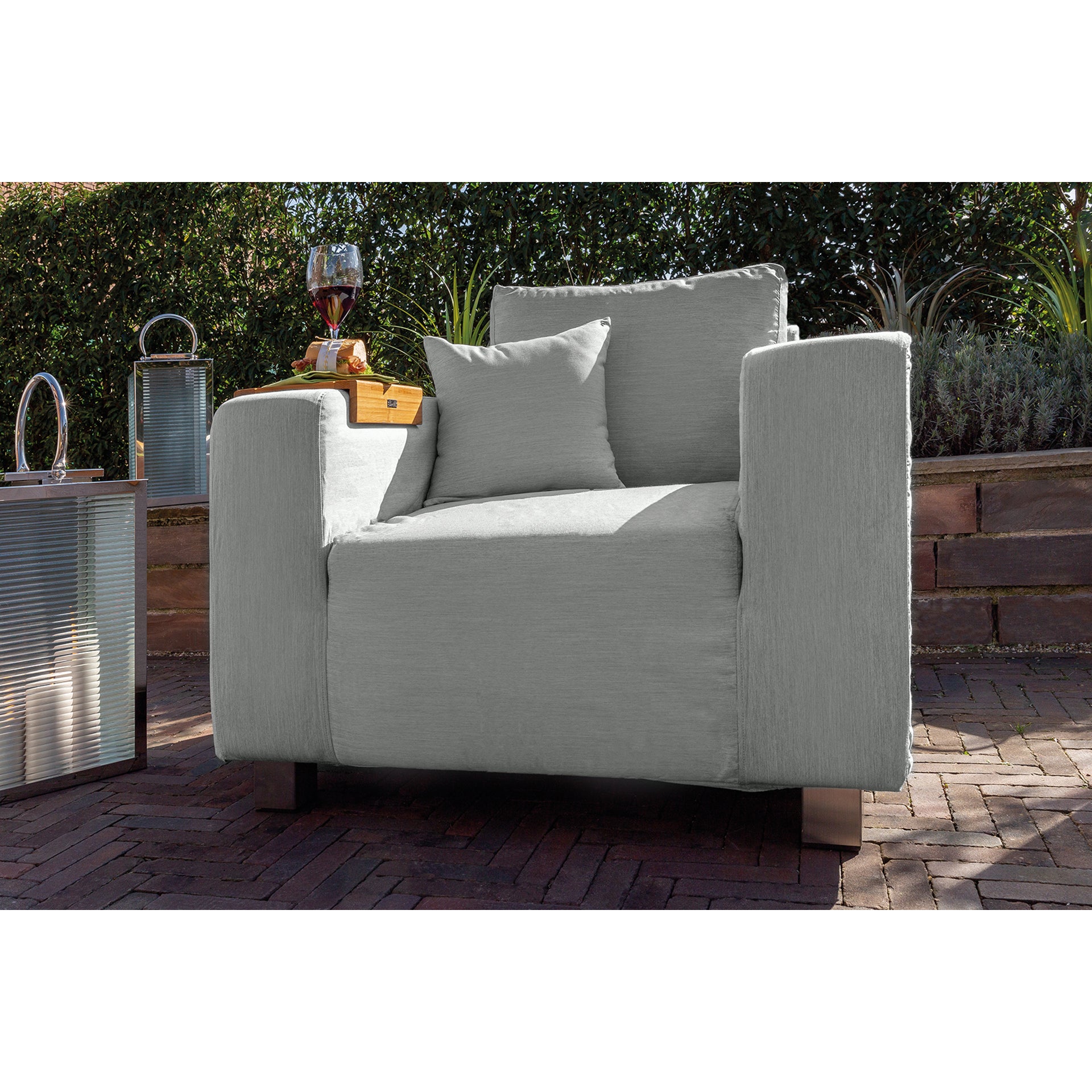 CARLO Komplettbezug für 1 - Sitzer hellgrau