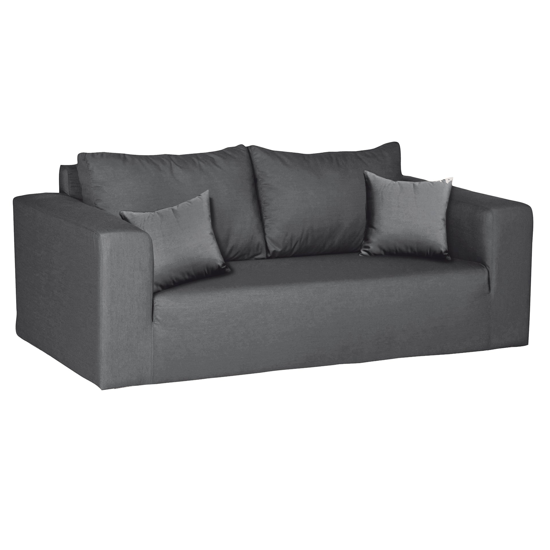 CARLO Komplettbezug für 2 - Sitzer grau melange