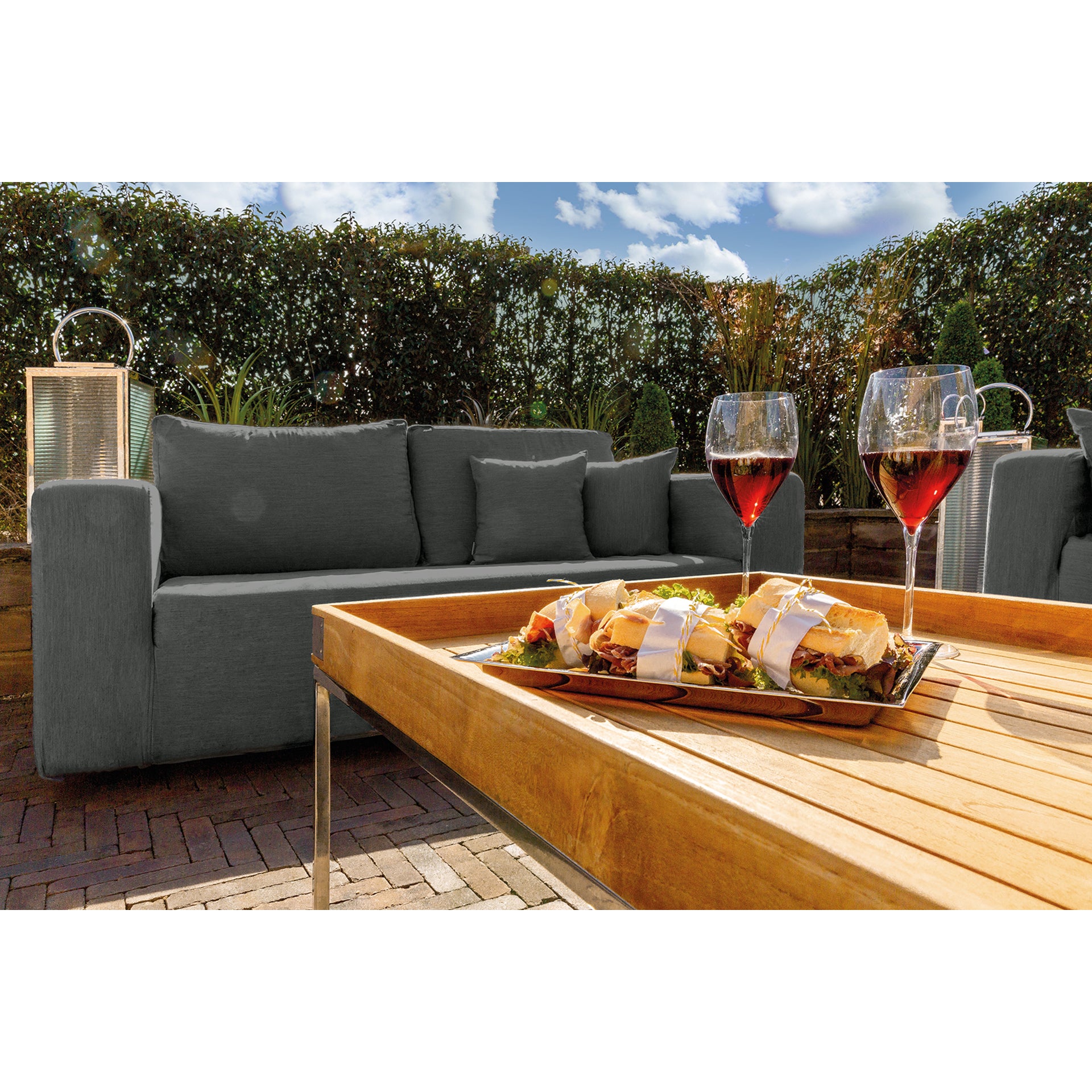 CARLO Komplettbezug für 2 - Sitzer grau melange