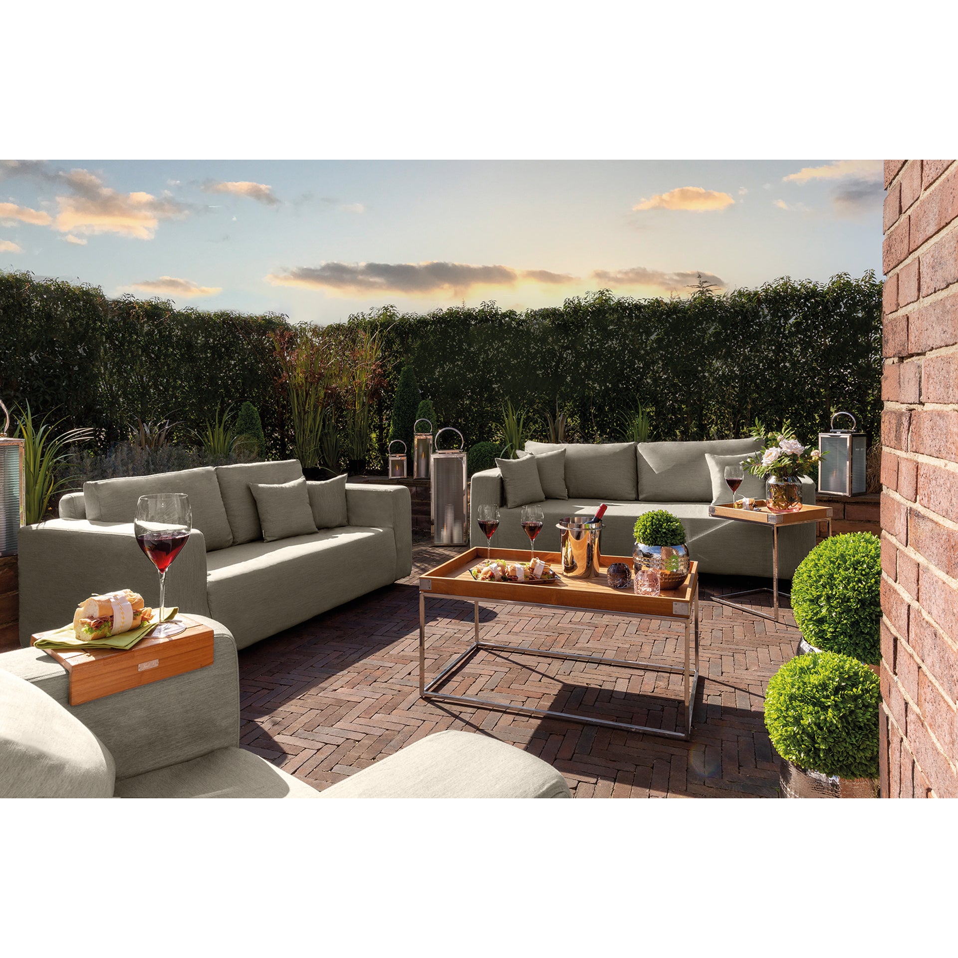 CARLO Komplettbezug für 2 - Sitzer sand