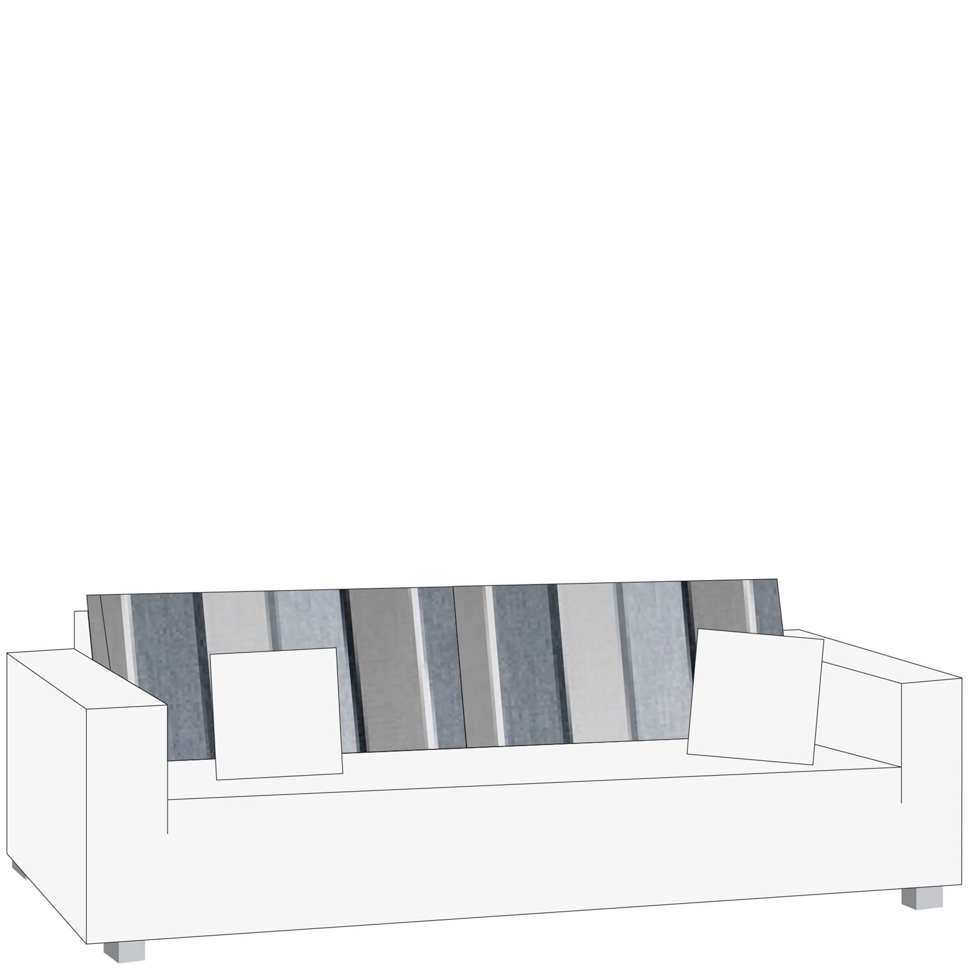 CARLO Sunbrella Rückenkissenbezug grau