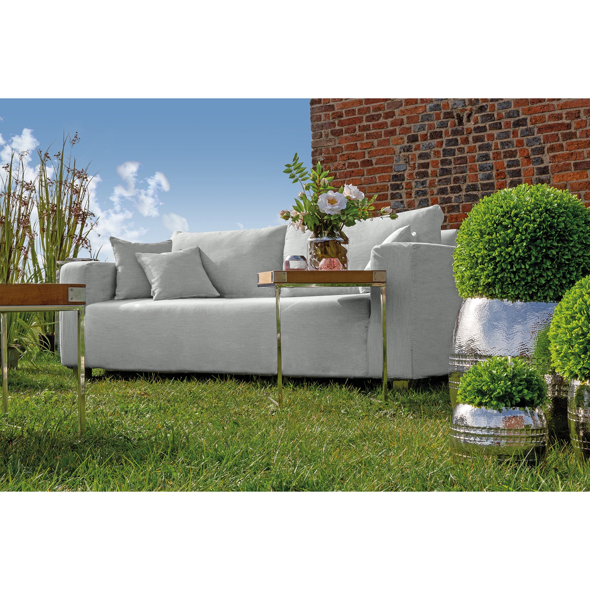 CARLO Komplettbezug für 3 - Sitzer hellgrau