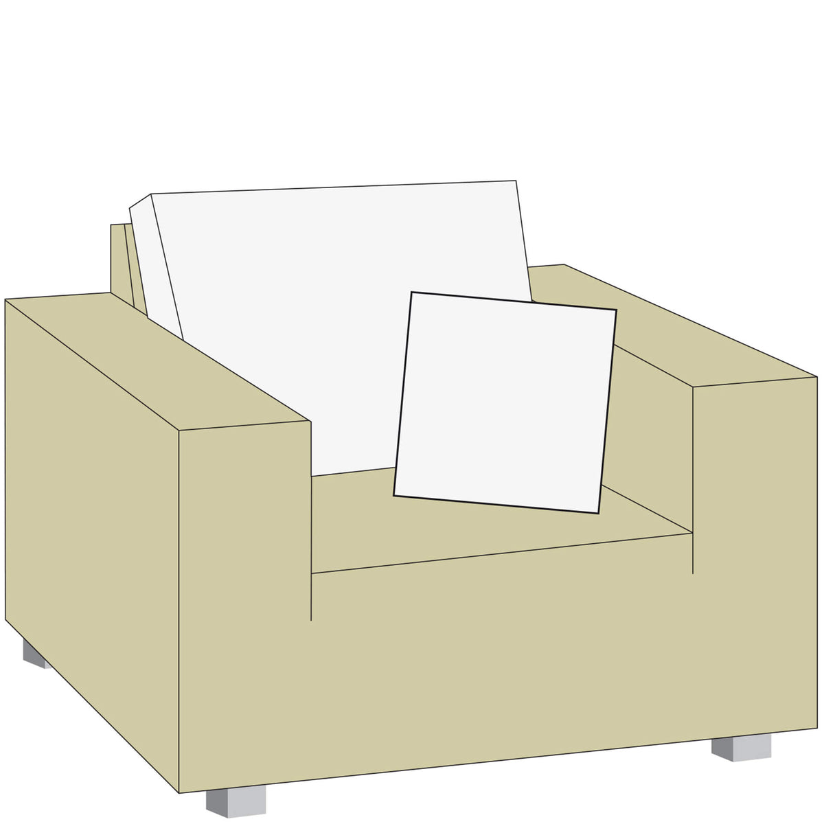 CARLO Sunbrella Korpusbezug taupe
