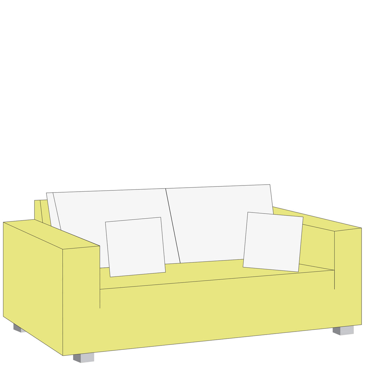 CARLO Sunbrella Korpusbezug lemon