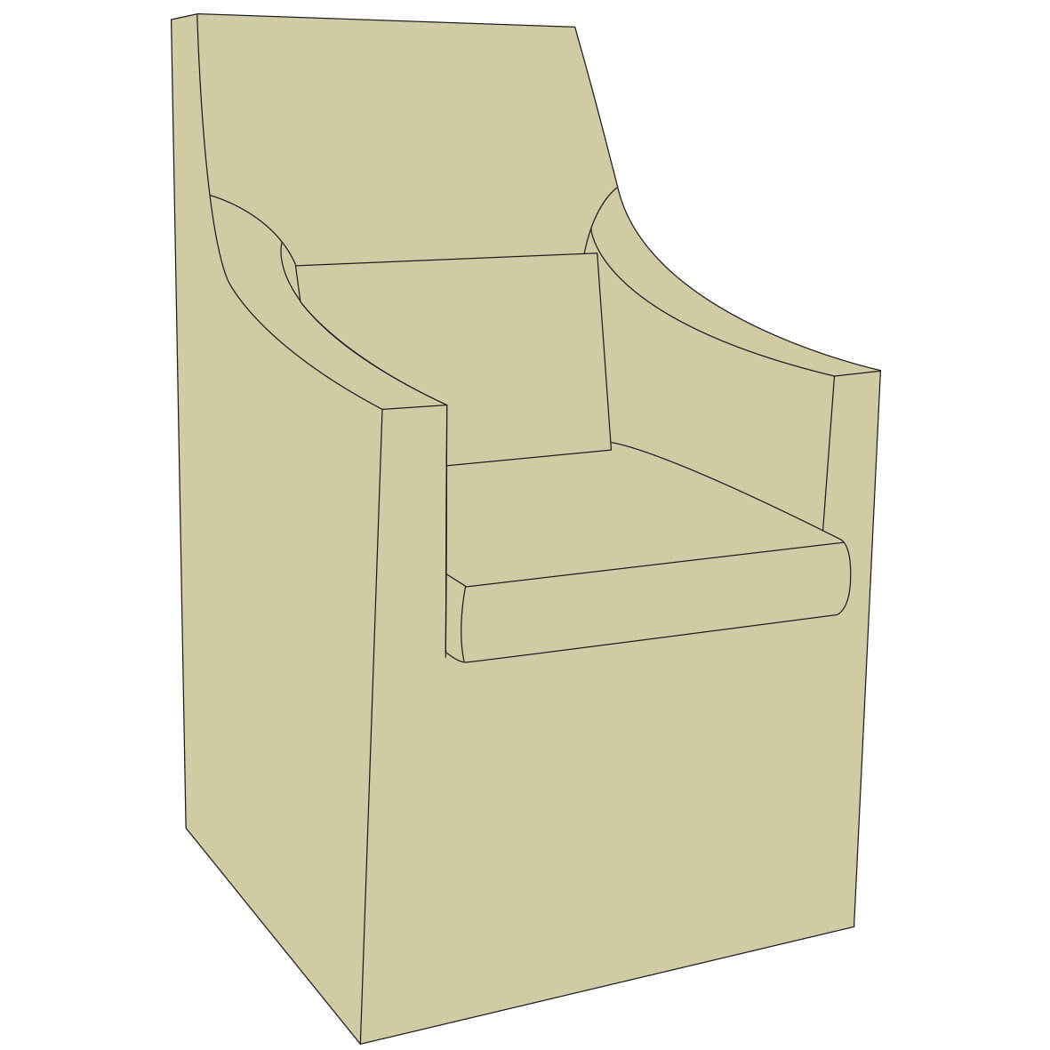 VIGO Komplettbezug lang für Vigo Stuhl taupe