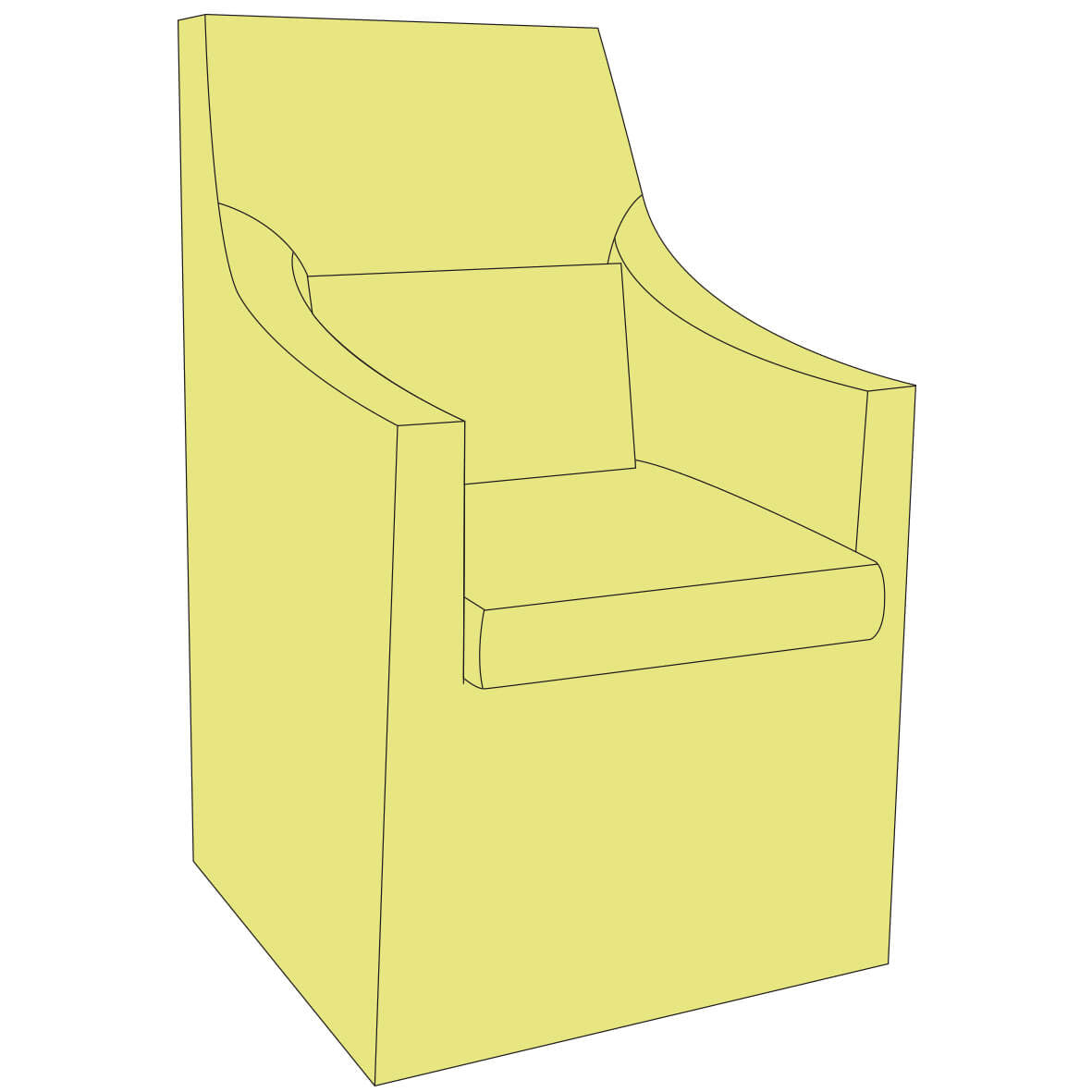 VIGO Komplettbezug lang für Vigo Stuhl lemon