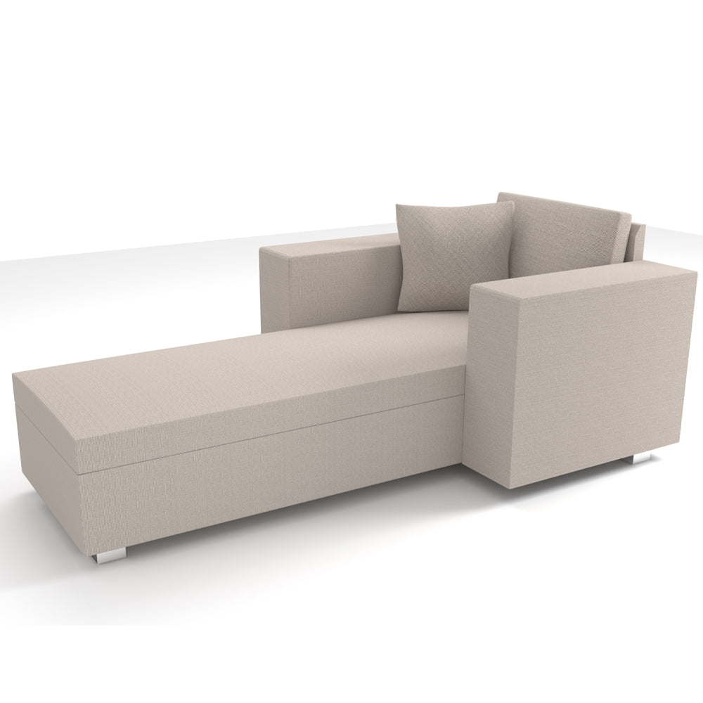 CARLO Komplettbezug für Chaise links taupe