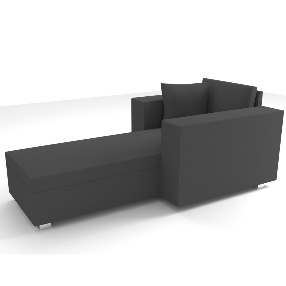 CARLO Komplettbezug für Chaise rechts anthrazit