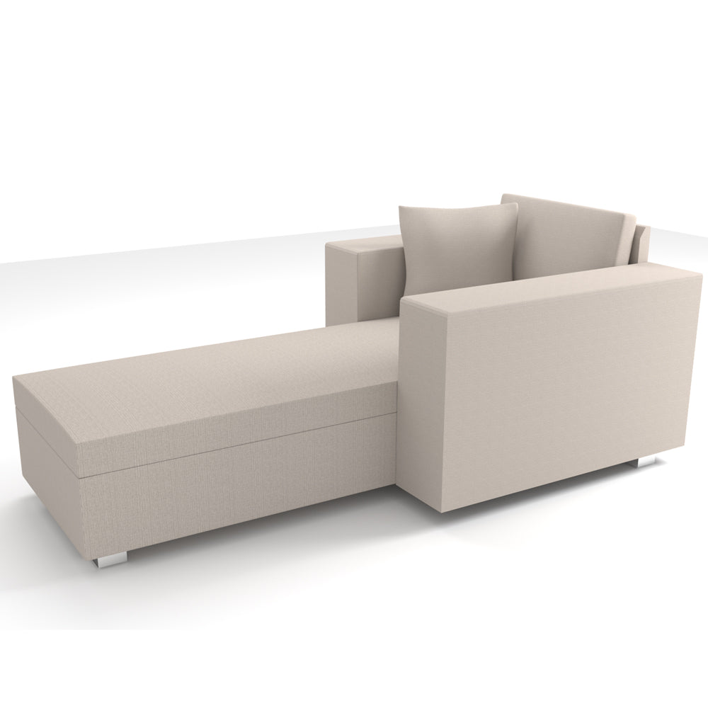 CARLO Komplettbezug für Chaise rechts taupe