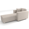 CARLO Komplettbezug für Chaise rechts taupe