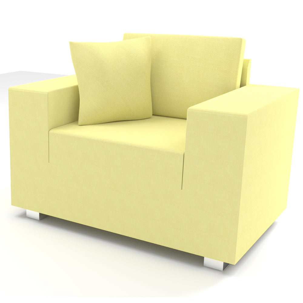 CARLO Komplettbezug für 1 - Sitzer lemon