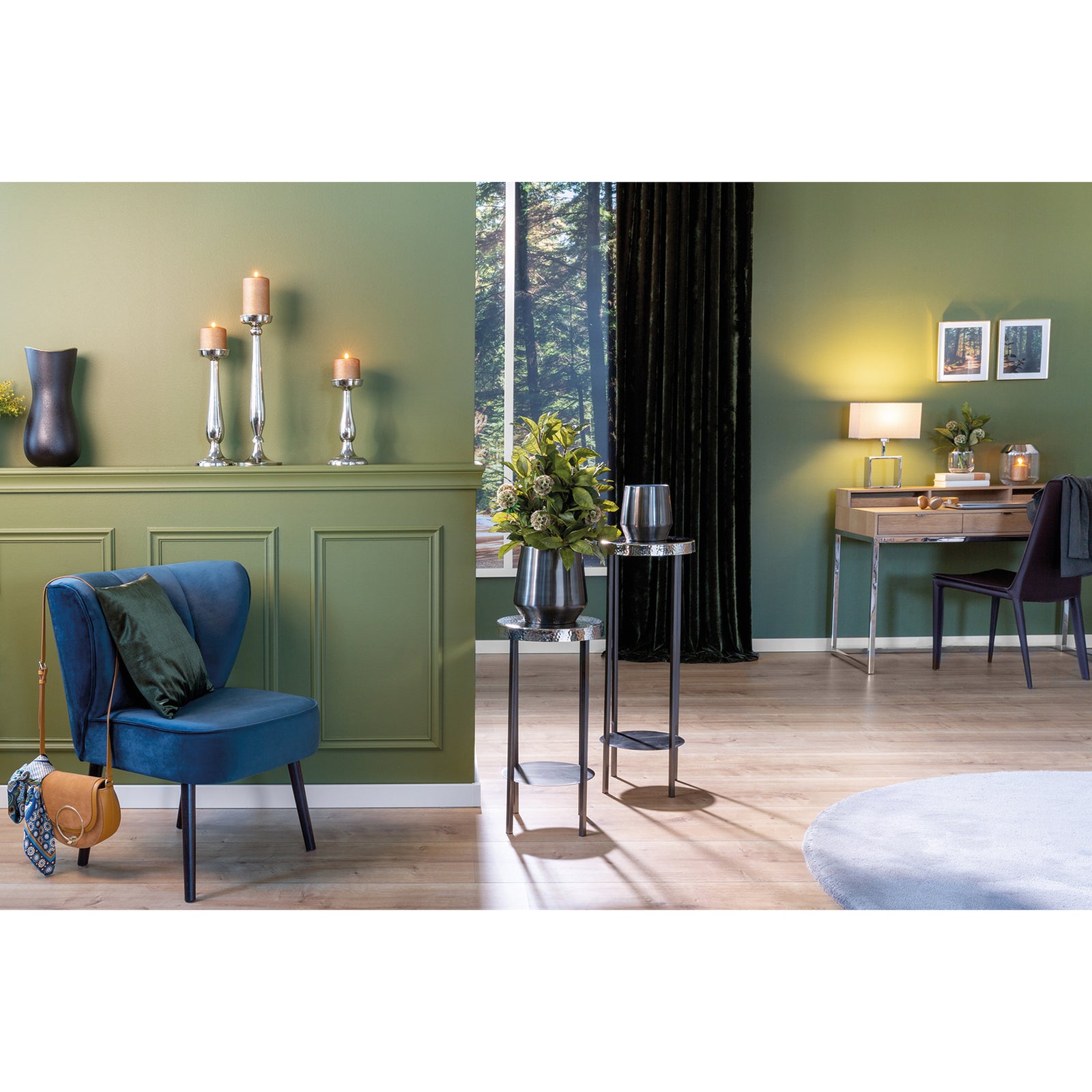 CLASS Tischleuchte Fuß silberfarben