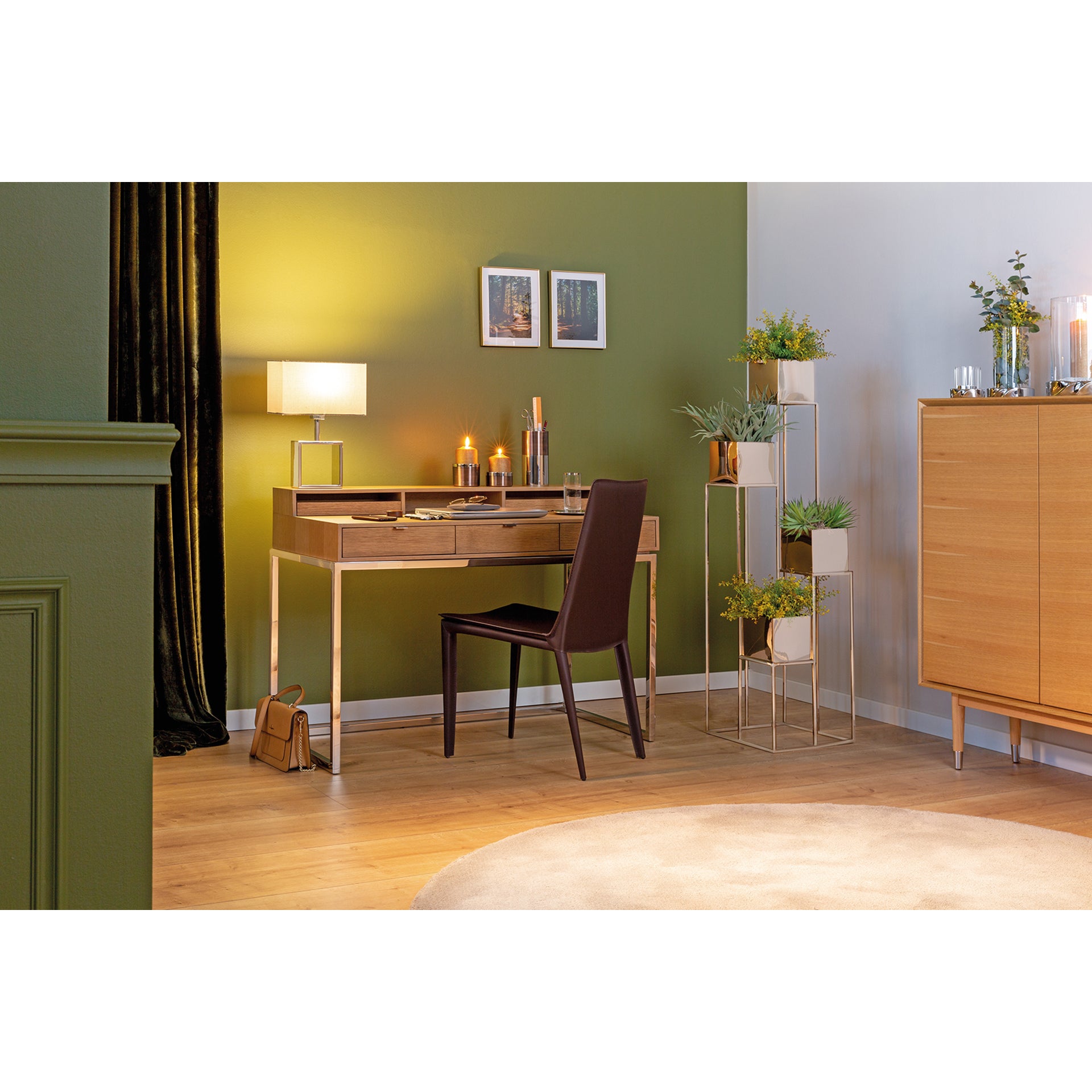 CLASS Tischleuchte Fuß silberfarben