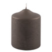 CANDLE gebürstet metallic Stumpenkerze mocca