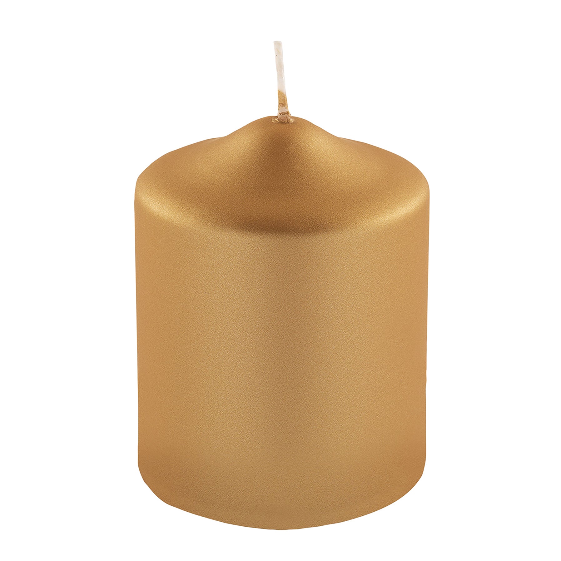 CANDLE metallic Stumpenkerze goldfarben