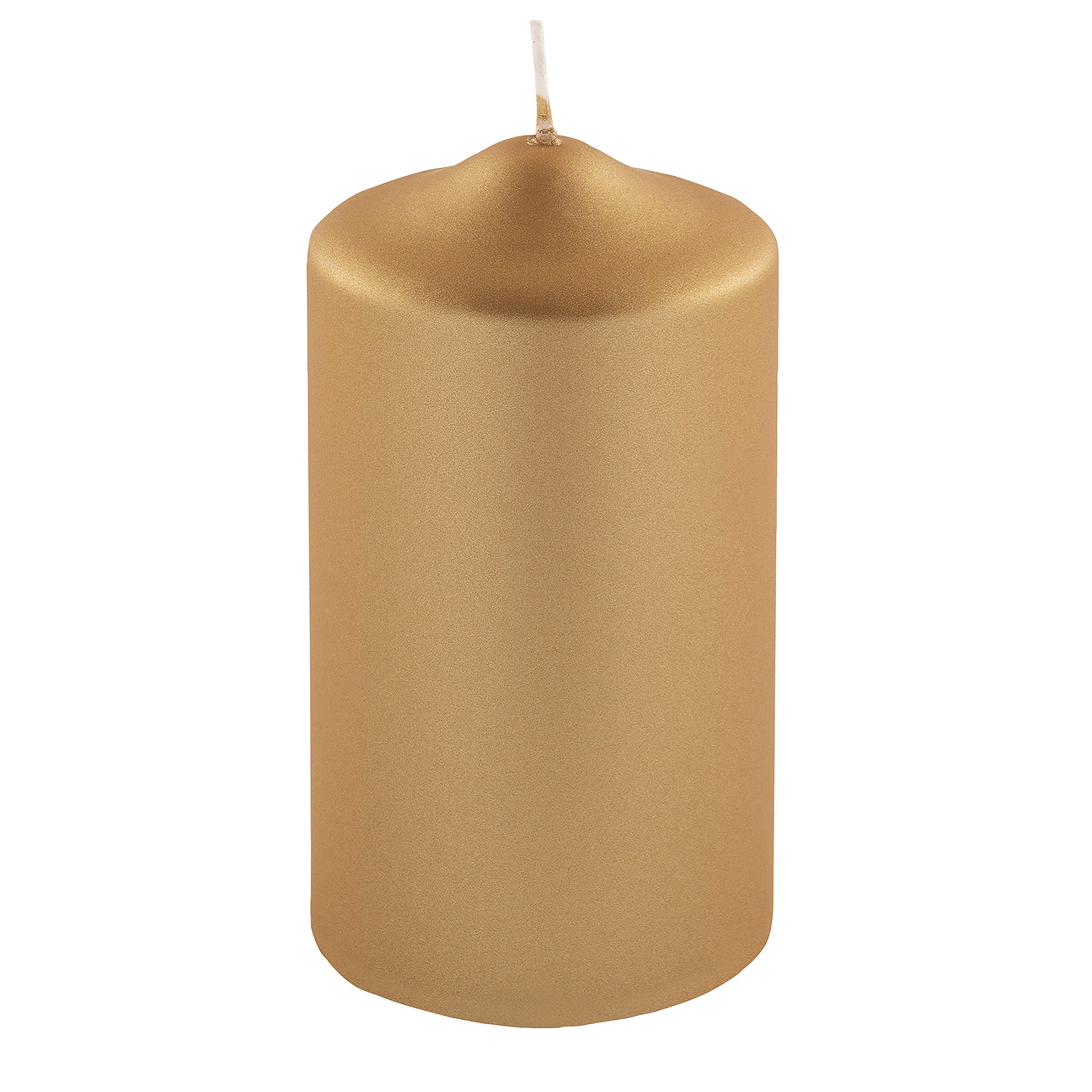 CANDLE metallic Stumpenkerze goldfarben