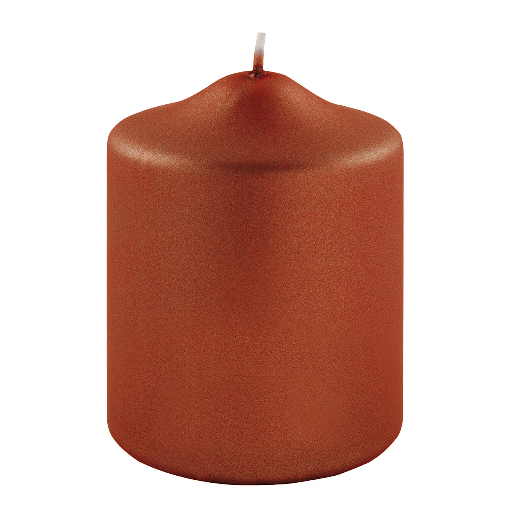 CANDLE metallic Stumpenkerze terra