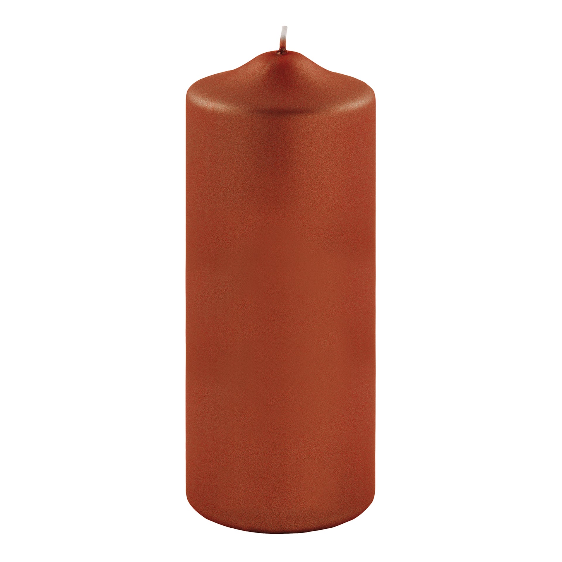CANDLE metallic Stumpenkerze terra