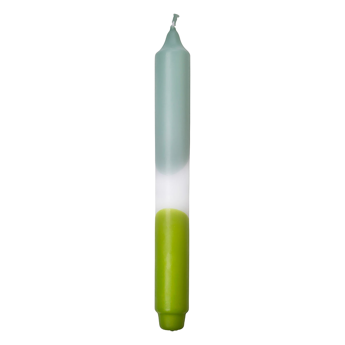 CANDLE 2 farbig getauchte Stabkerze salbei
