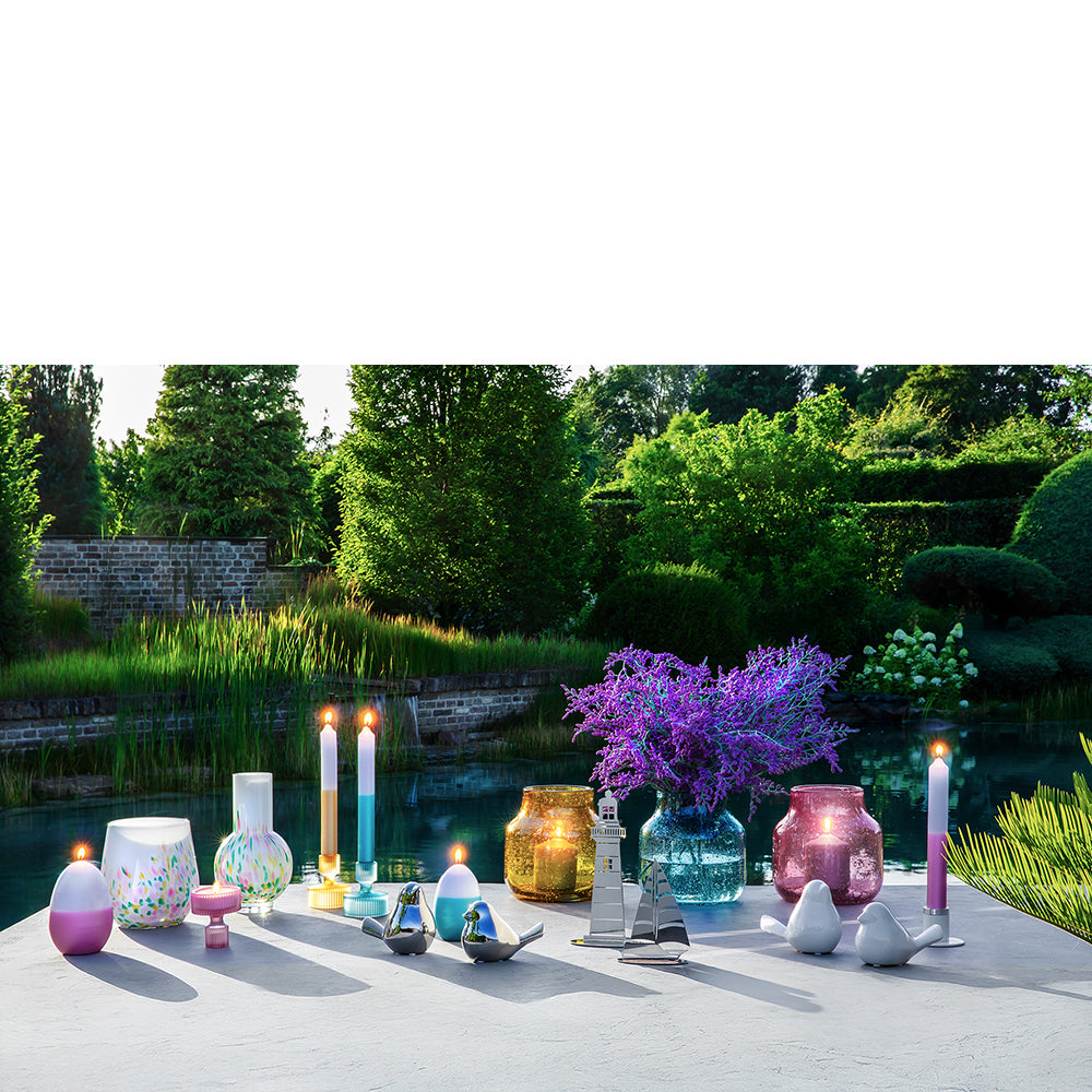 CANDLE 2 farbig getauchte Stabkerze amber