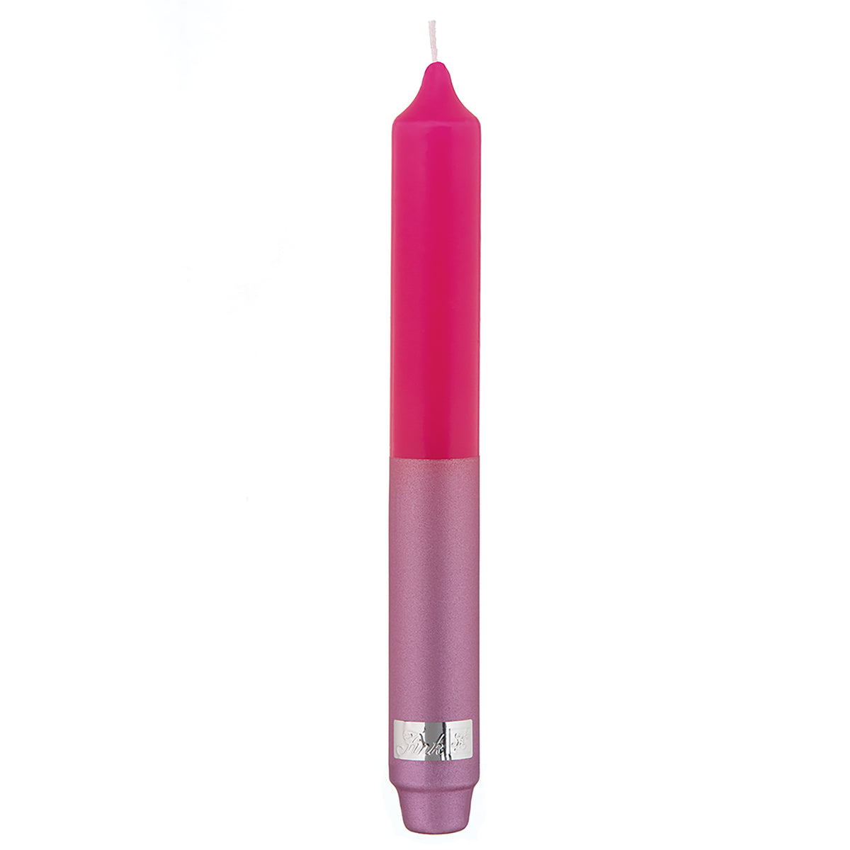 CANDLE 2 farbig getauchte Stabkerze fuchsia