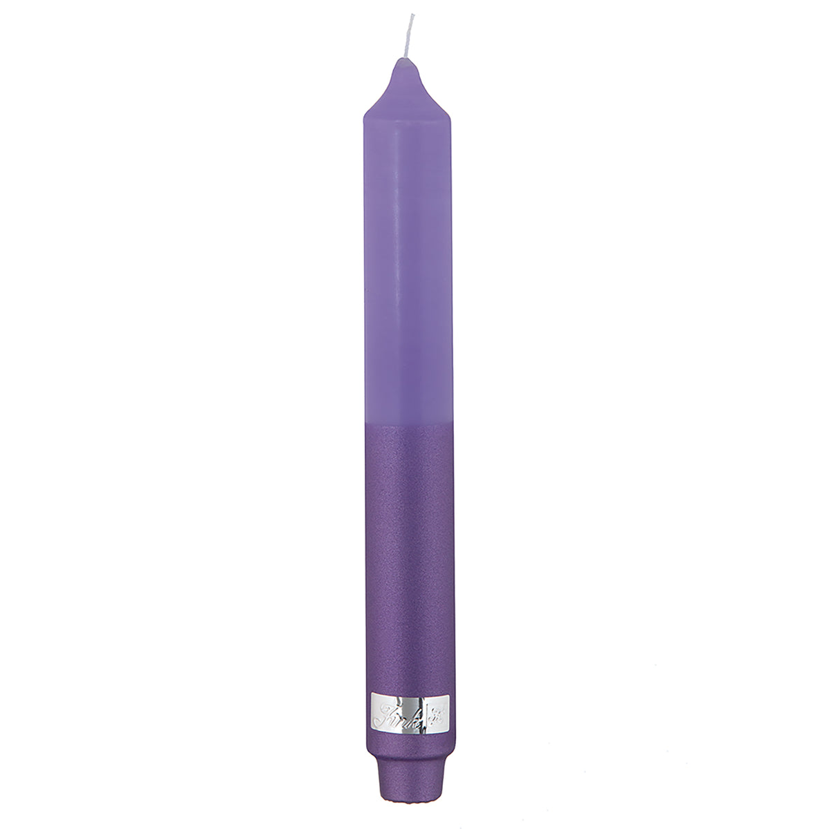 CANDLE 2 farbig getauchte Stabkerze lila