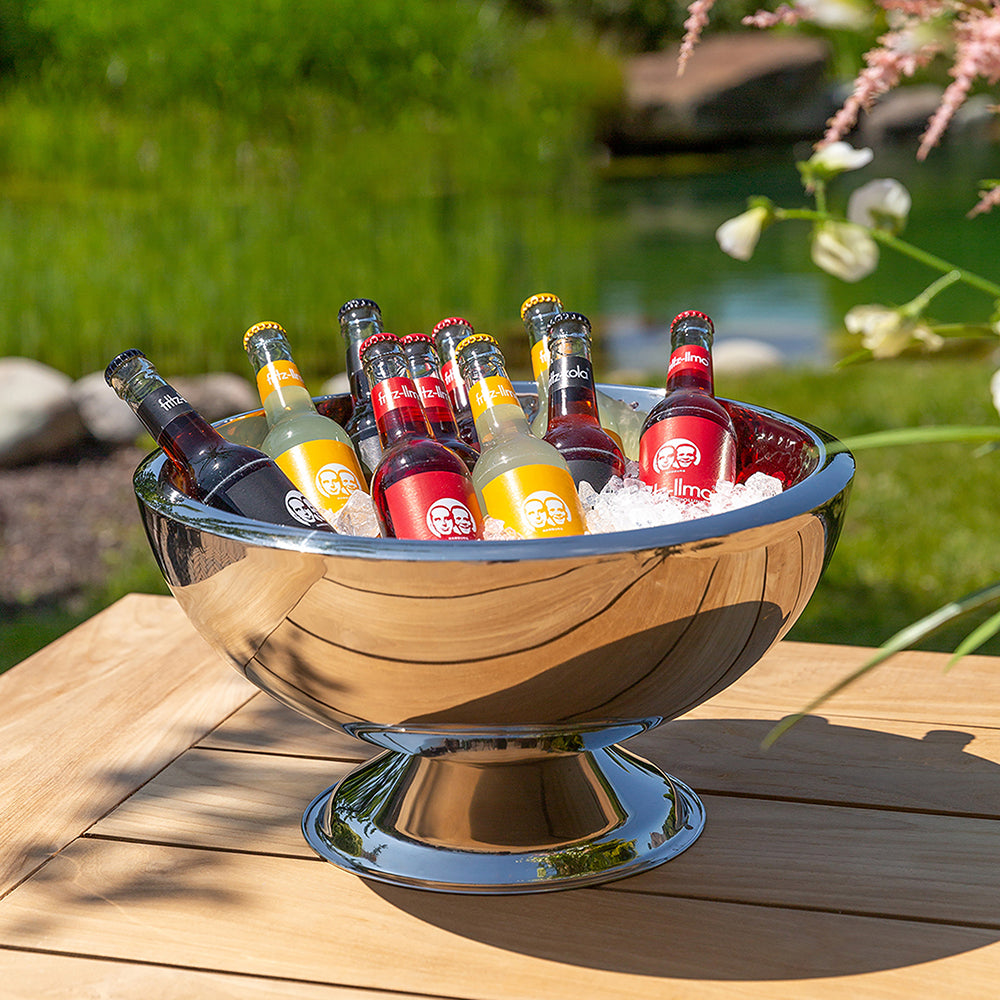 KALAS Barset bestehend aus Punchbowl und 4 Champagner-Gläsern transparent