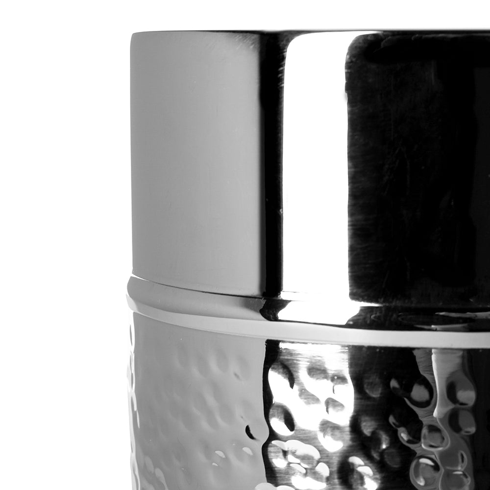 NASSAU 2er Set Stumpenkerzenhalter silberfarben