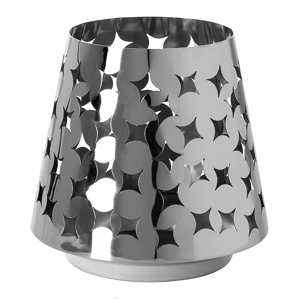 LUMA 2er Set Windlicht silberfarben