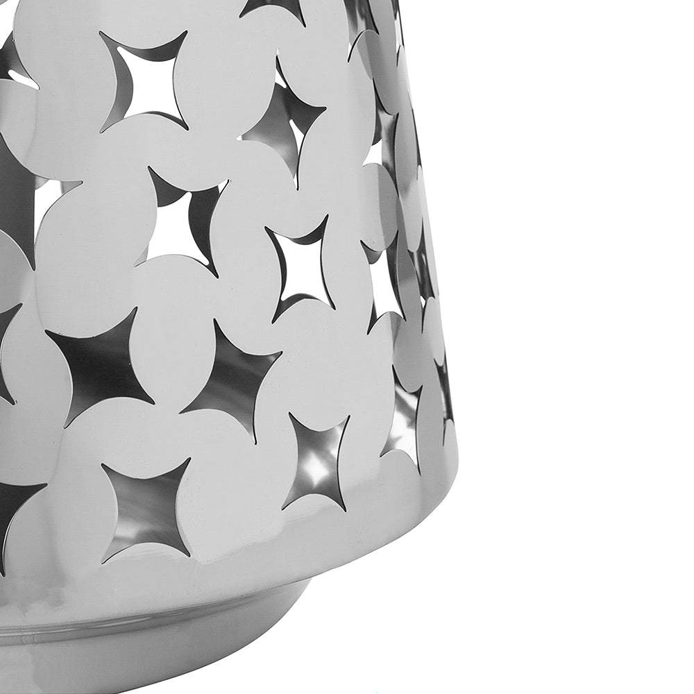 LUMA 2er Set Windlicht silberfarben